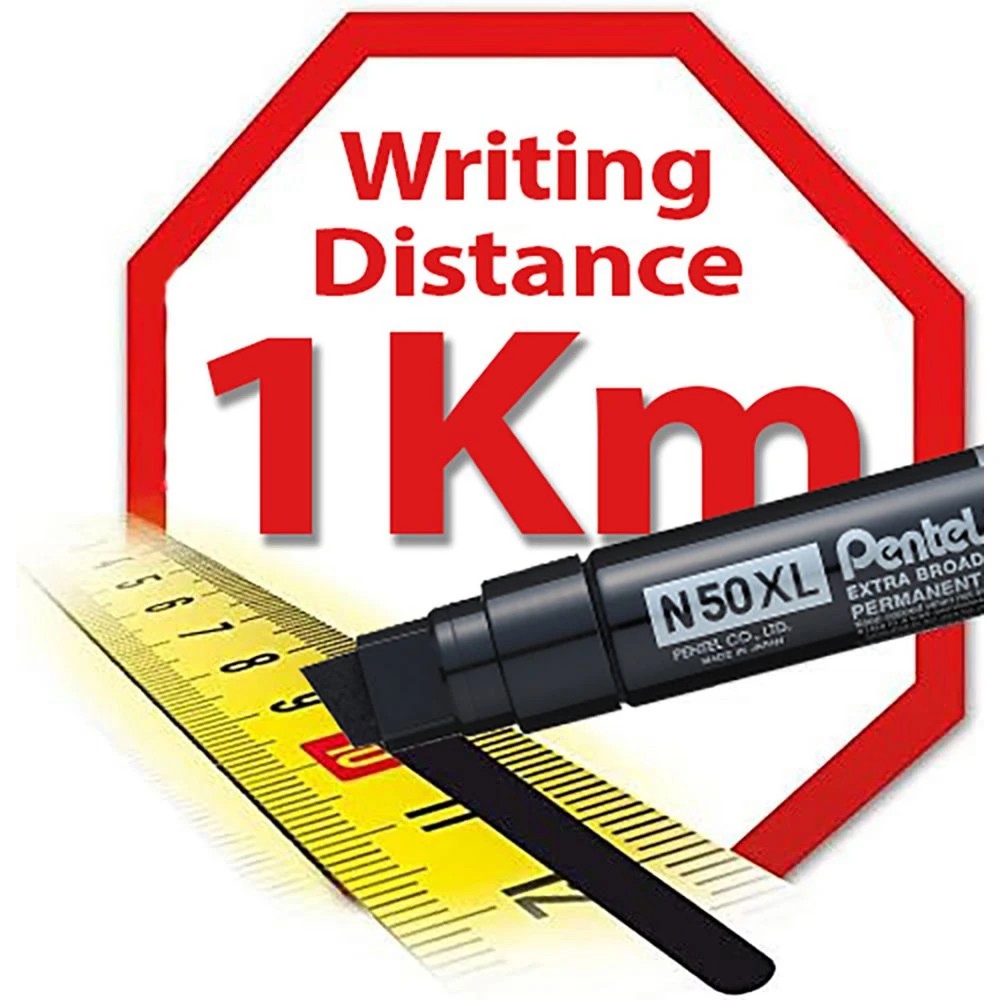 6 Pentel Jumbo Permanent Marker N50XL 2 Pack, 6 of 6