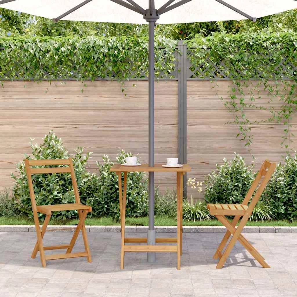 3 vidaXL Outdoor table Foldable - Brown, 3 of 9