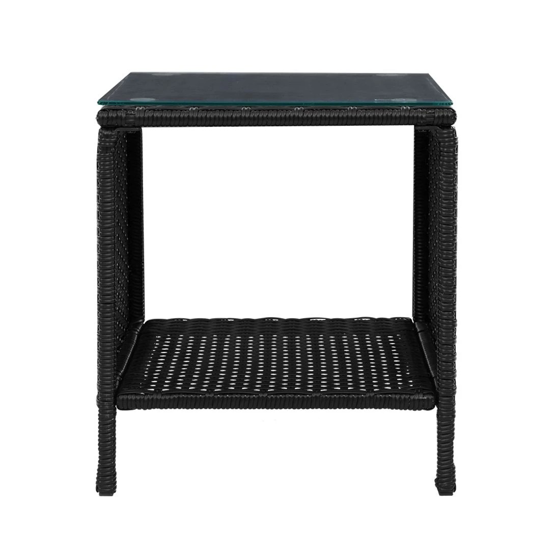 3 Gardeon Coffee Side Table Wicker Desk Rattan Outdoor Furniture Garden - Black, 3 of 6