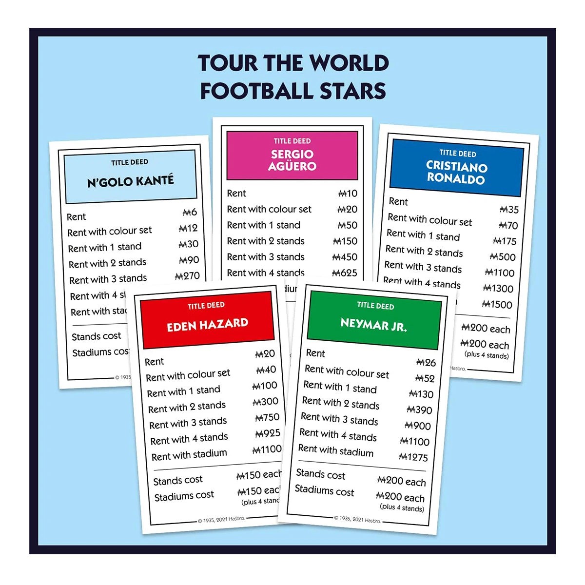 6 Monopoly World Football Edition Stars Board Game, 6 of 7