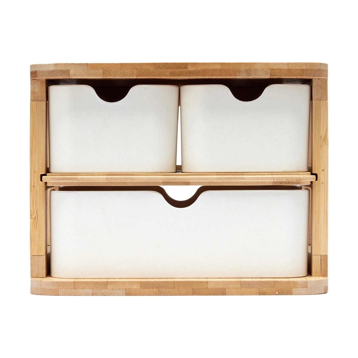 2 3 Drawer Bamboo Storage Unit, 2 of 8