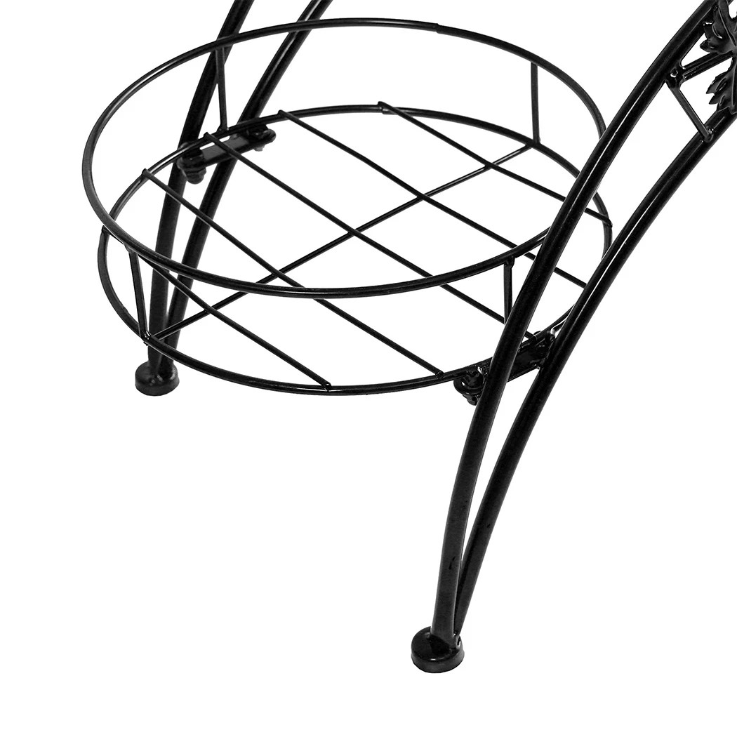 5 Levede Arch Shape Metal Plant Stand with 3 Plant Pot Space - Black, 5 of 8