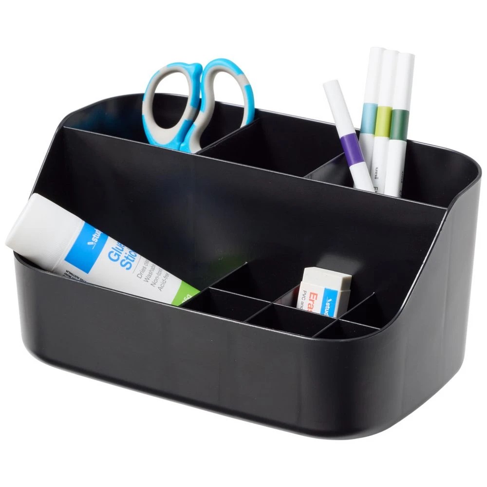 3 J.Burrows Multi Compartment Desk Organiser Black, 3 of 3