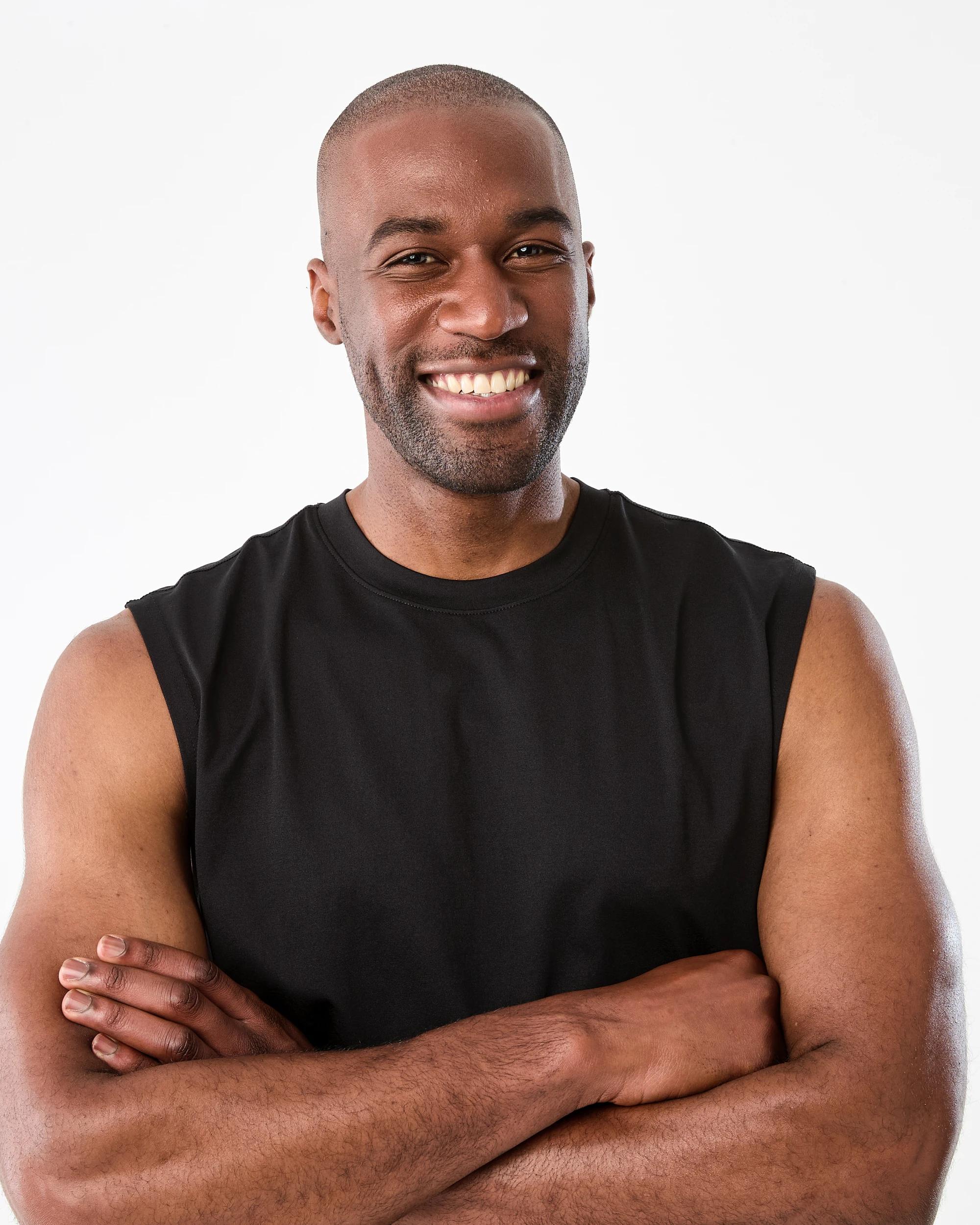 4 Active Mens Training Oversized Muscle BLACK, 4 of 7