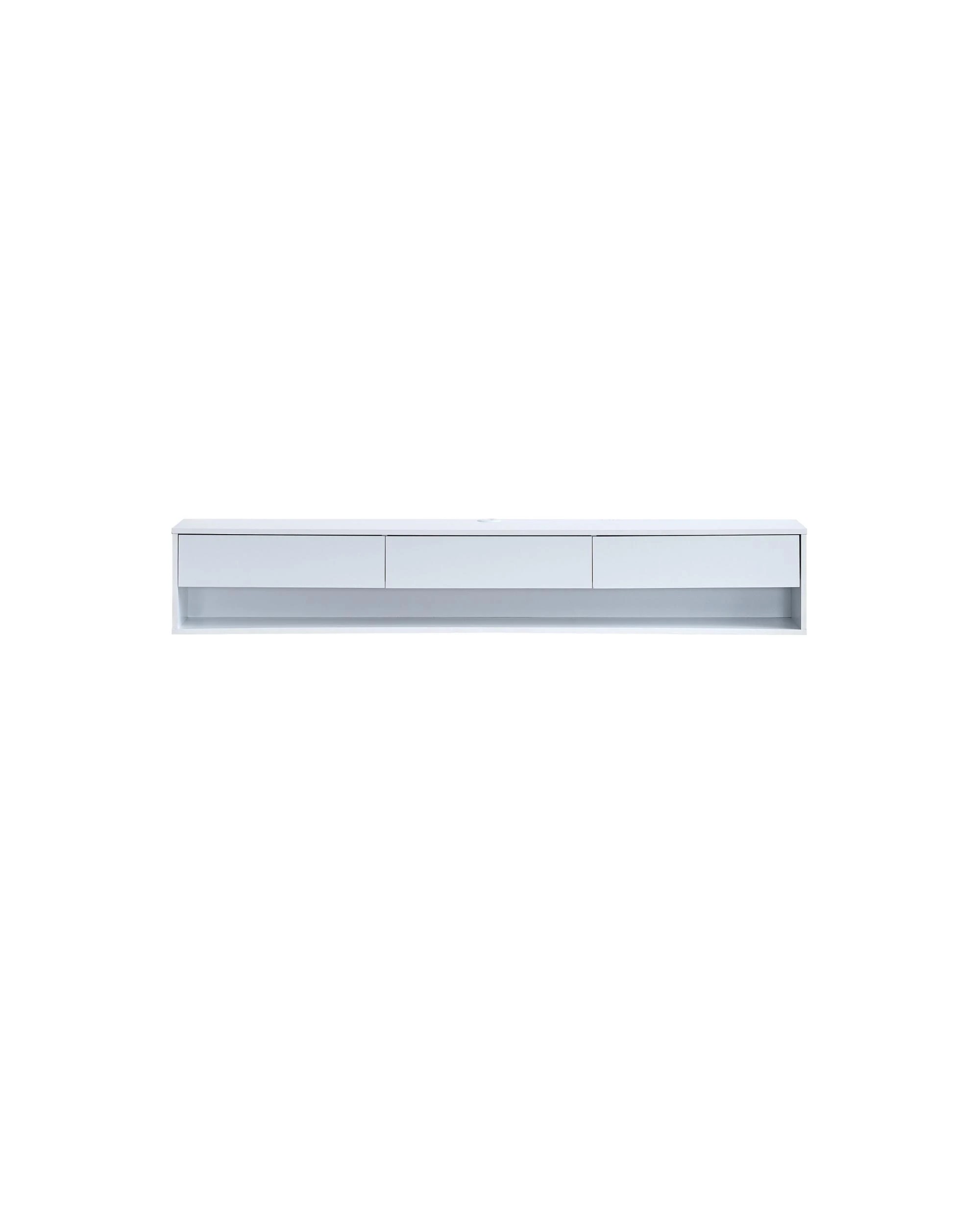 4 Kodu Wall Mount Entertainment TV Unit Floating 3 Drawers 180cm - White, 4 of 7