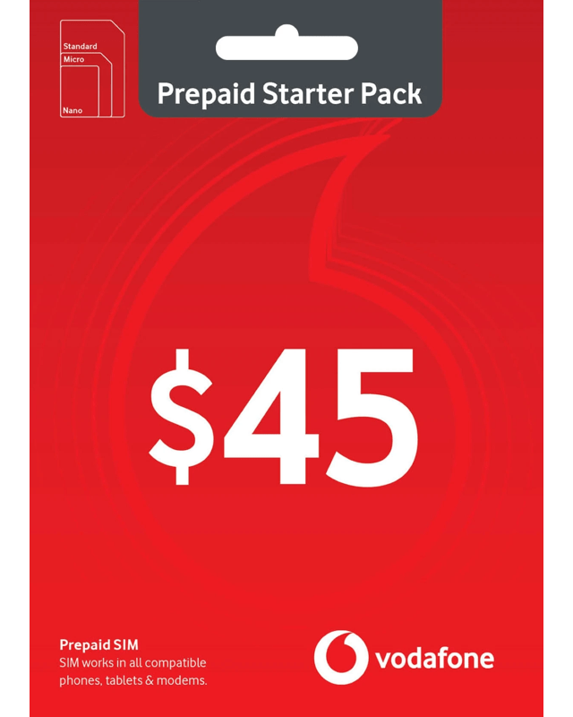Vodafone $45 Prepaid SIM Starter 