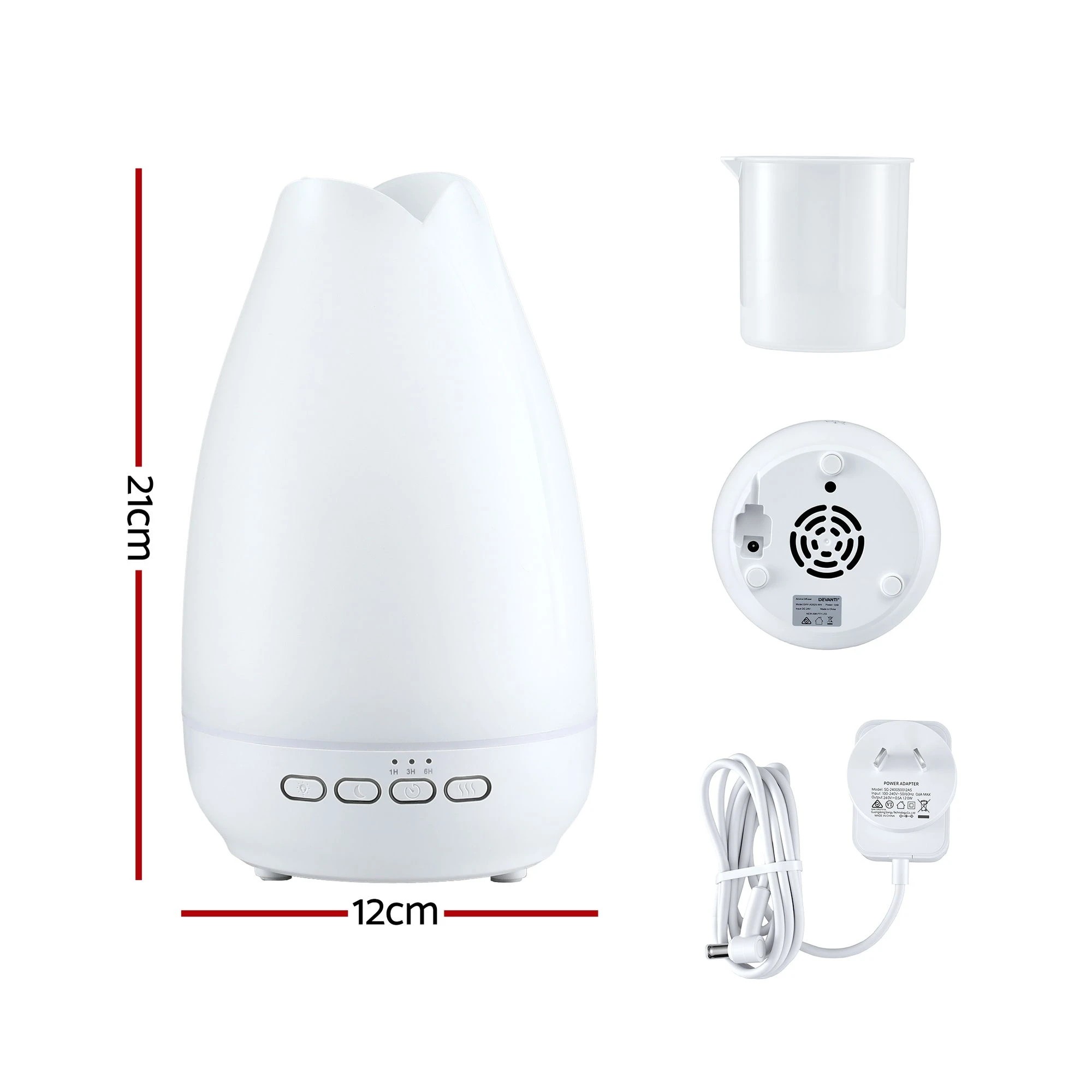 2 Devanti Ultrasonic Essential Oil Aroma Diffuser Aromatherapy Cool Mist Humidifier w/ LED Light - Blue, 2 of 4