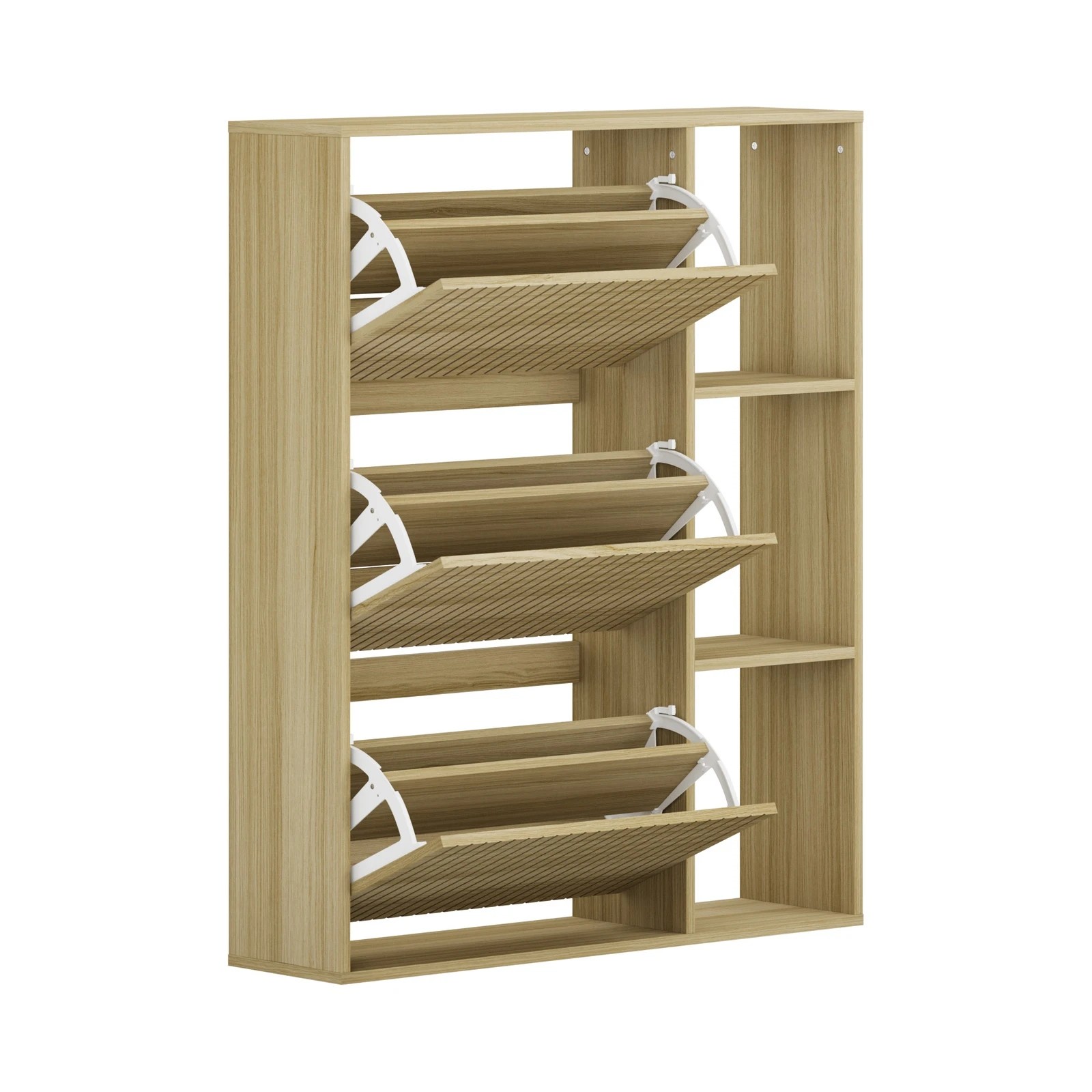 5 Oikiture Shoe Rack Storage Cabinet With Display Shelves Organiser
 - Natural, 5 of 8