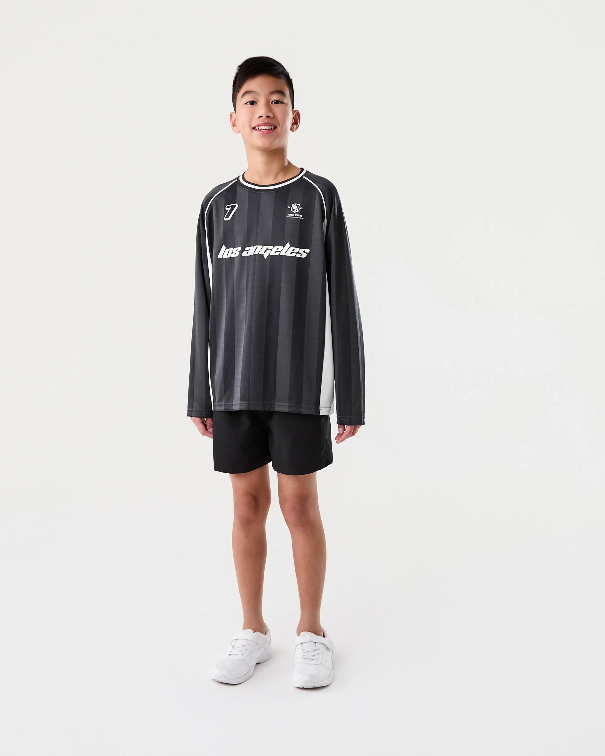 7 Long Sleeve Mesh Sports T-shirt Blk Varsit, 7 of 8