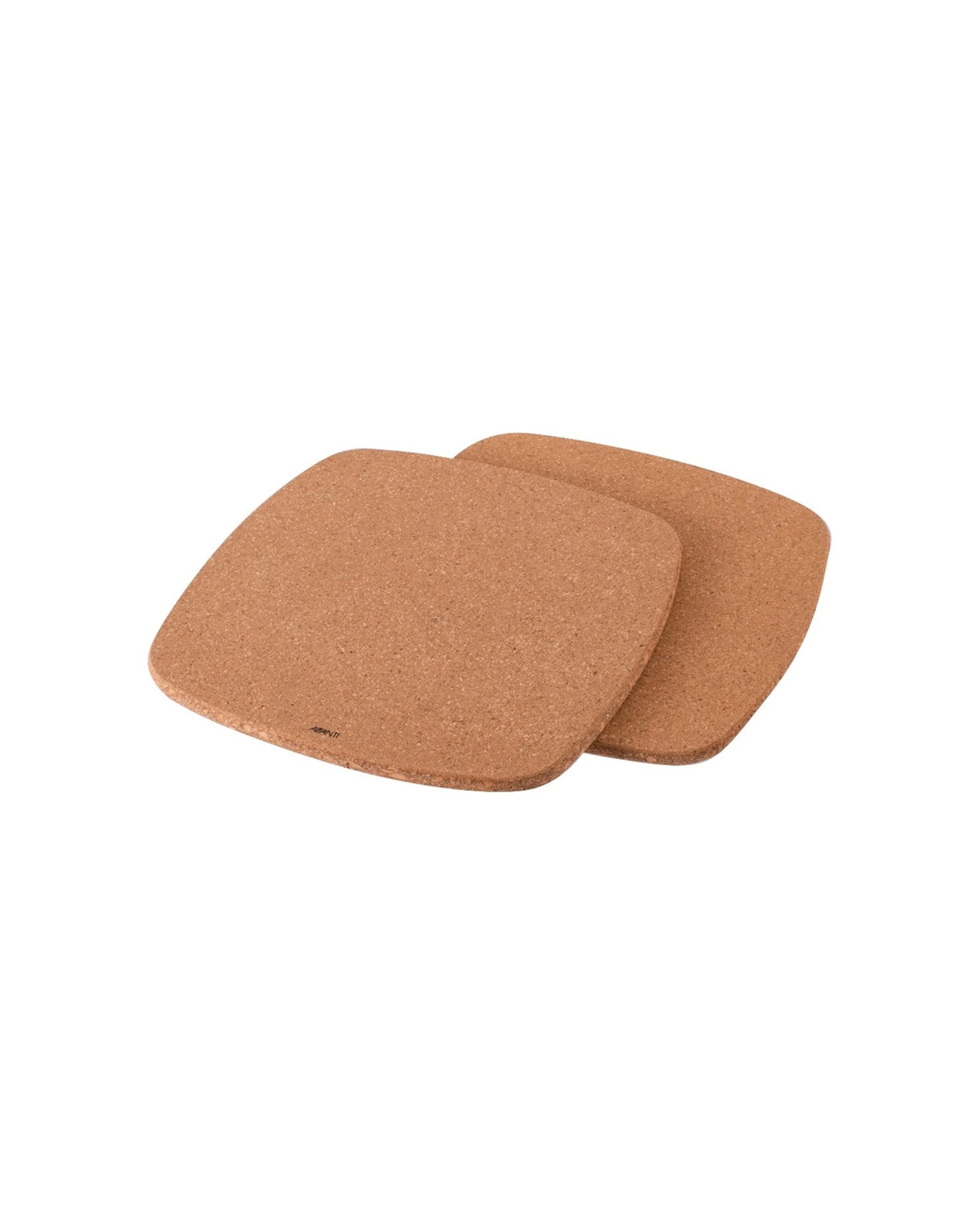 1 Avanti 2pc Square Heat Resistant Non-Slip Cork Kitchen Trivets With Magnets - Brown, 1 of 1