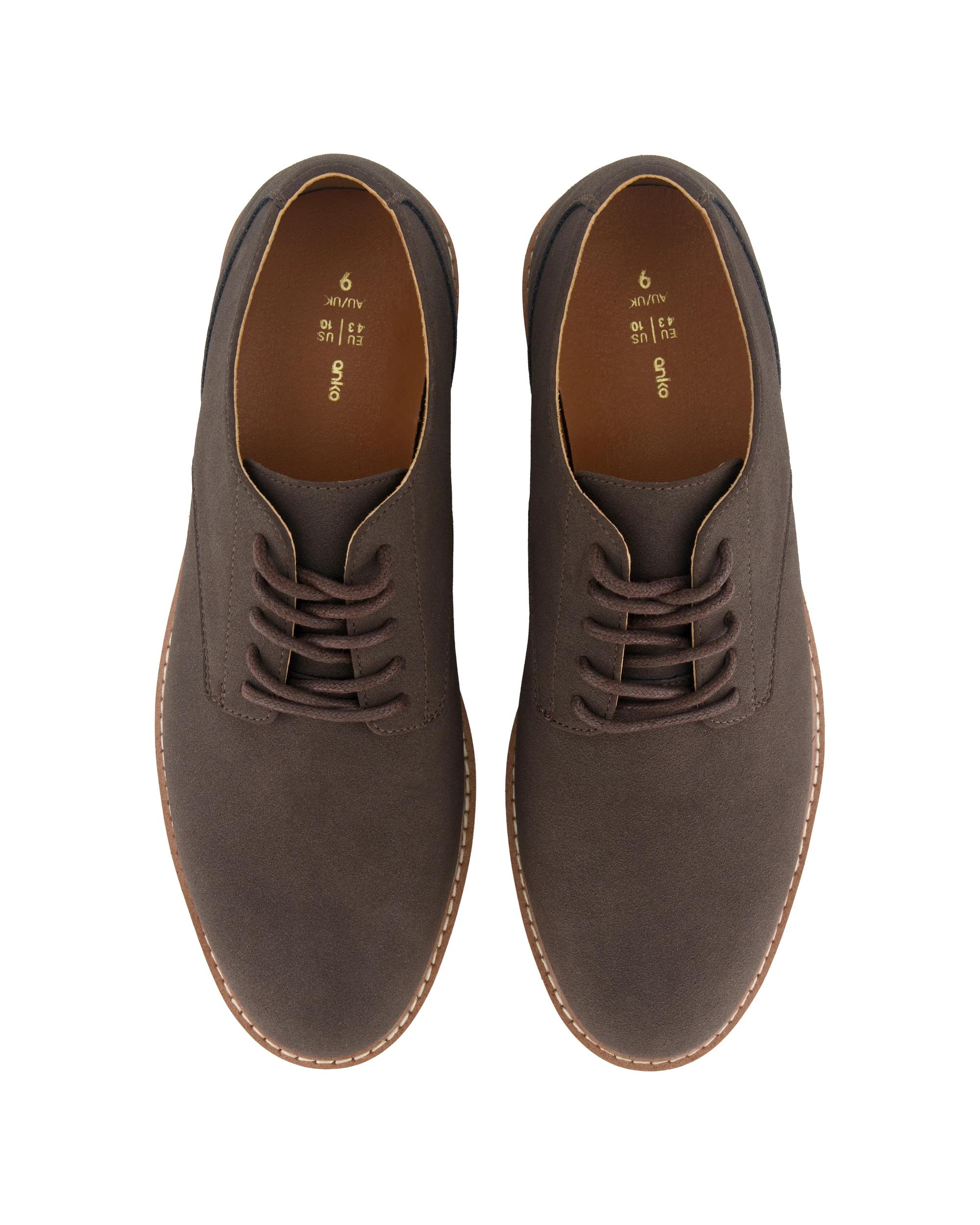 3 PU Suede Casual Dress Shoes Tan, 3 of 5