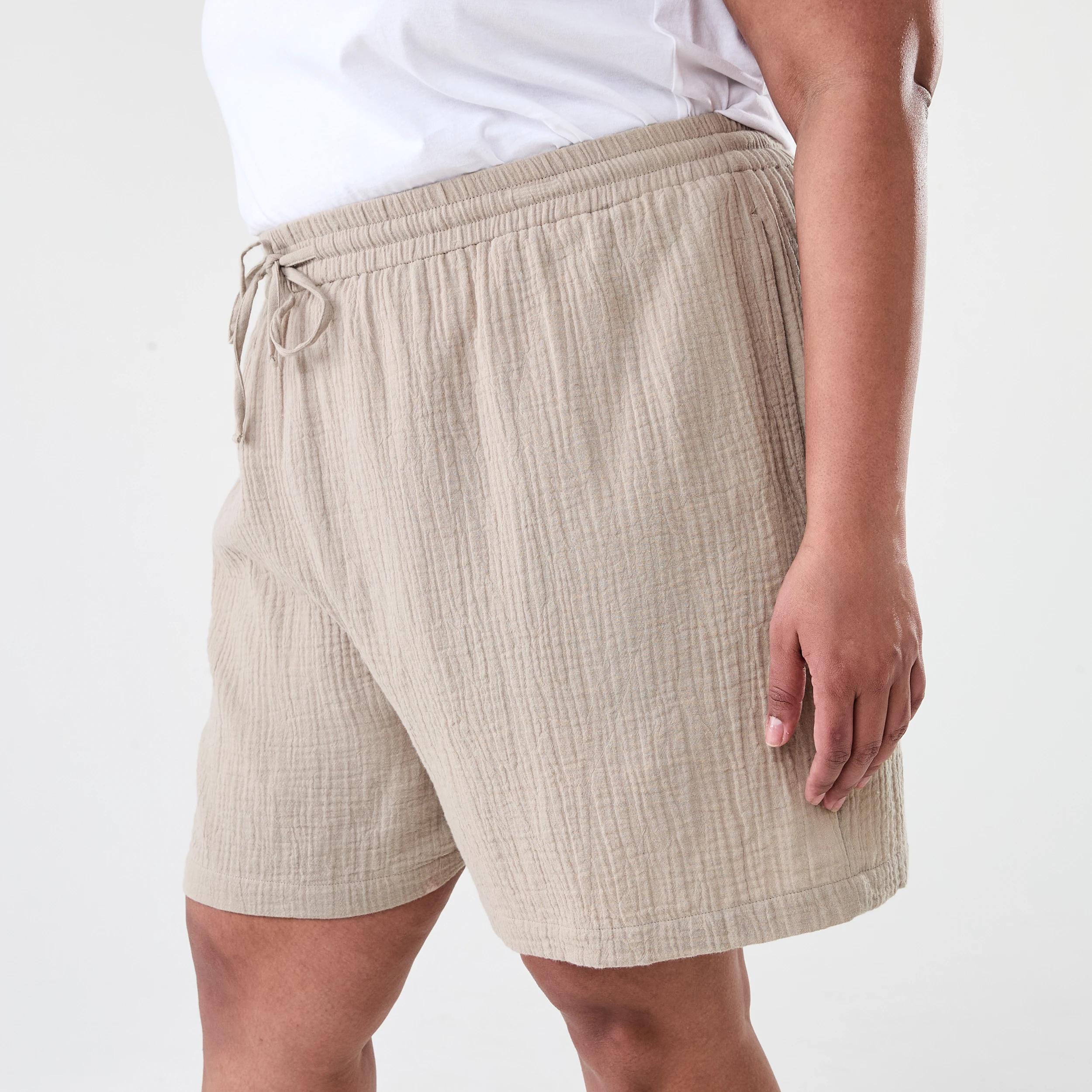 2 Curve Double Cloth Shorts Grey Taupe, 2 of 6