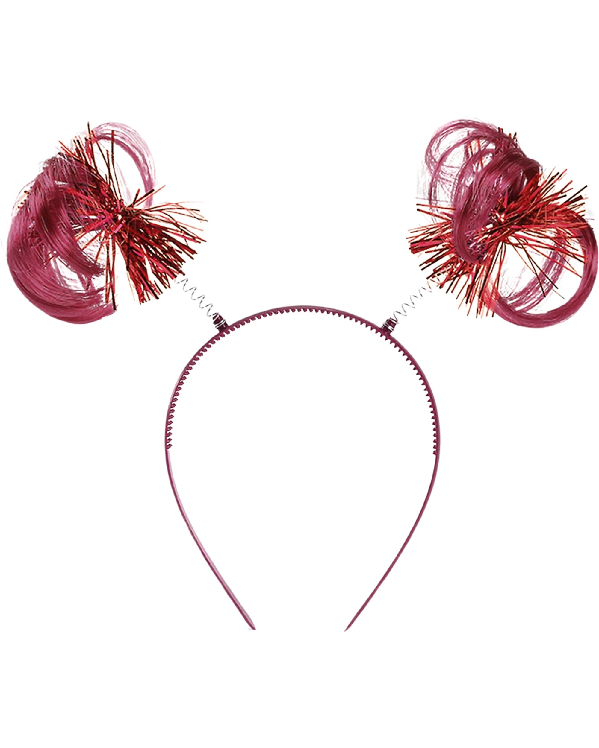1 Amscan Ponytail Headbopper with Tinsel - Burgundy, 1 of 1