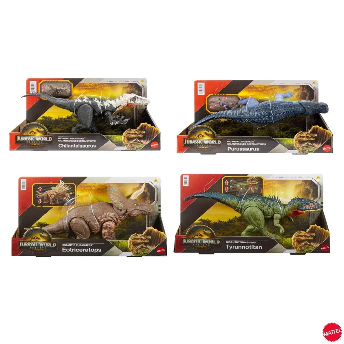 1 Jurassic World Rebirth Gigantic Thrashers Dinosaur Figure - Assorted, 1 of 8