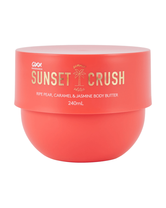 OXX Fragrance Sunset Crush Summer Solstice Body Butter 240ml - Ripe Pear, Caramel and Jasmine