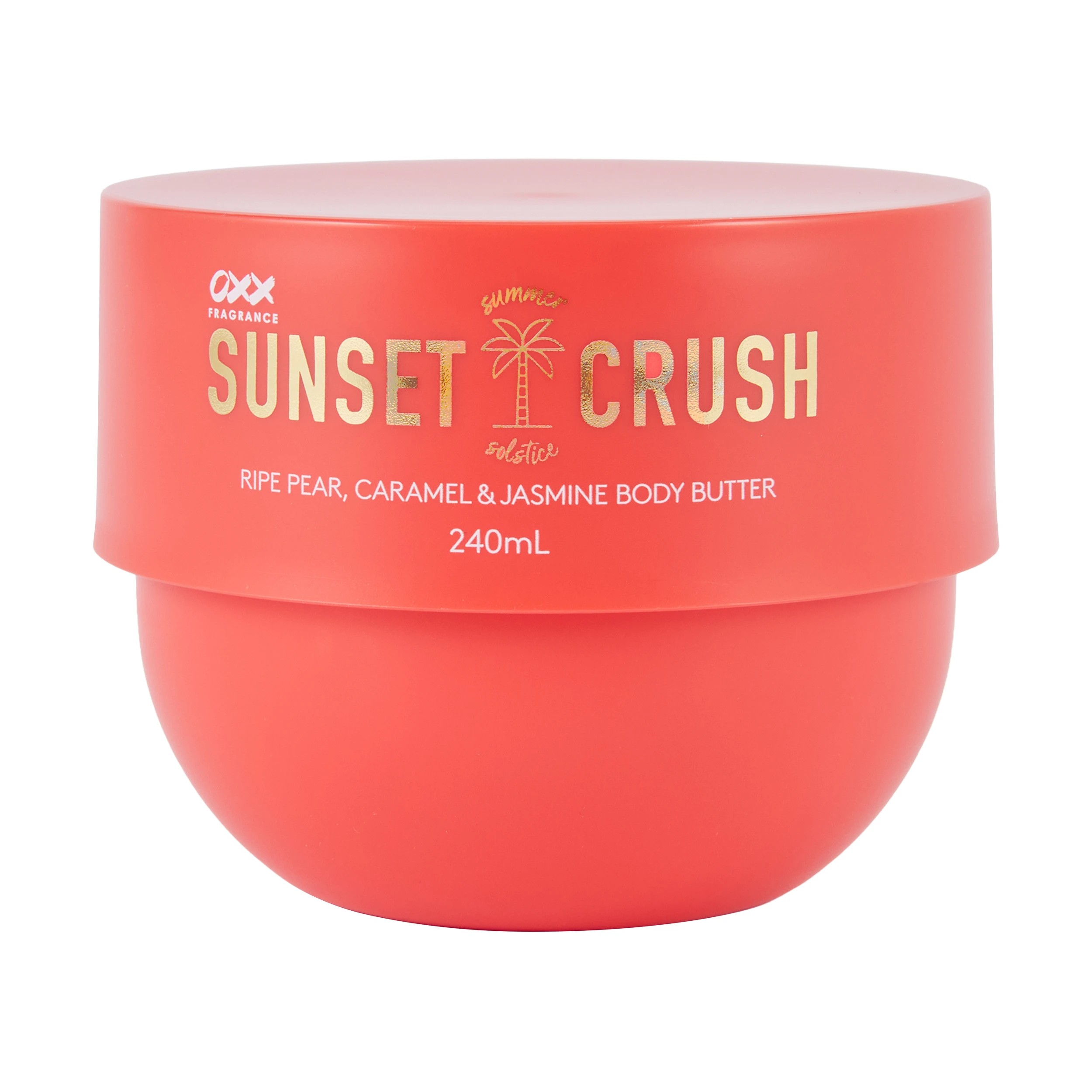1 OXX Fragrance Sunset Crush Summer Solstice Body Butter 240ml - Ripe Pear, Caramel and Jasmine, 1 of 3