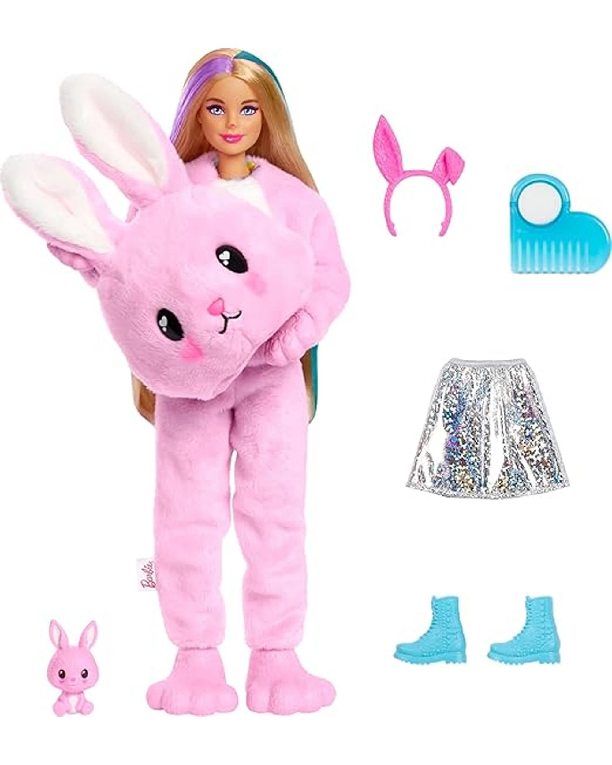 1 Mattel Dambulla Pty Ltd Barbie Cutie Reveal Bunny Plush Costume Doll Kids Set+ - Pink, 1 of 3
