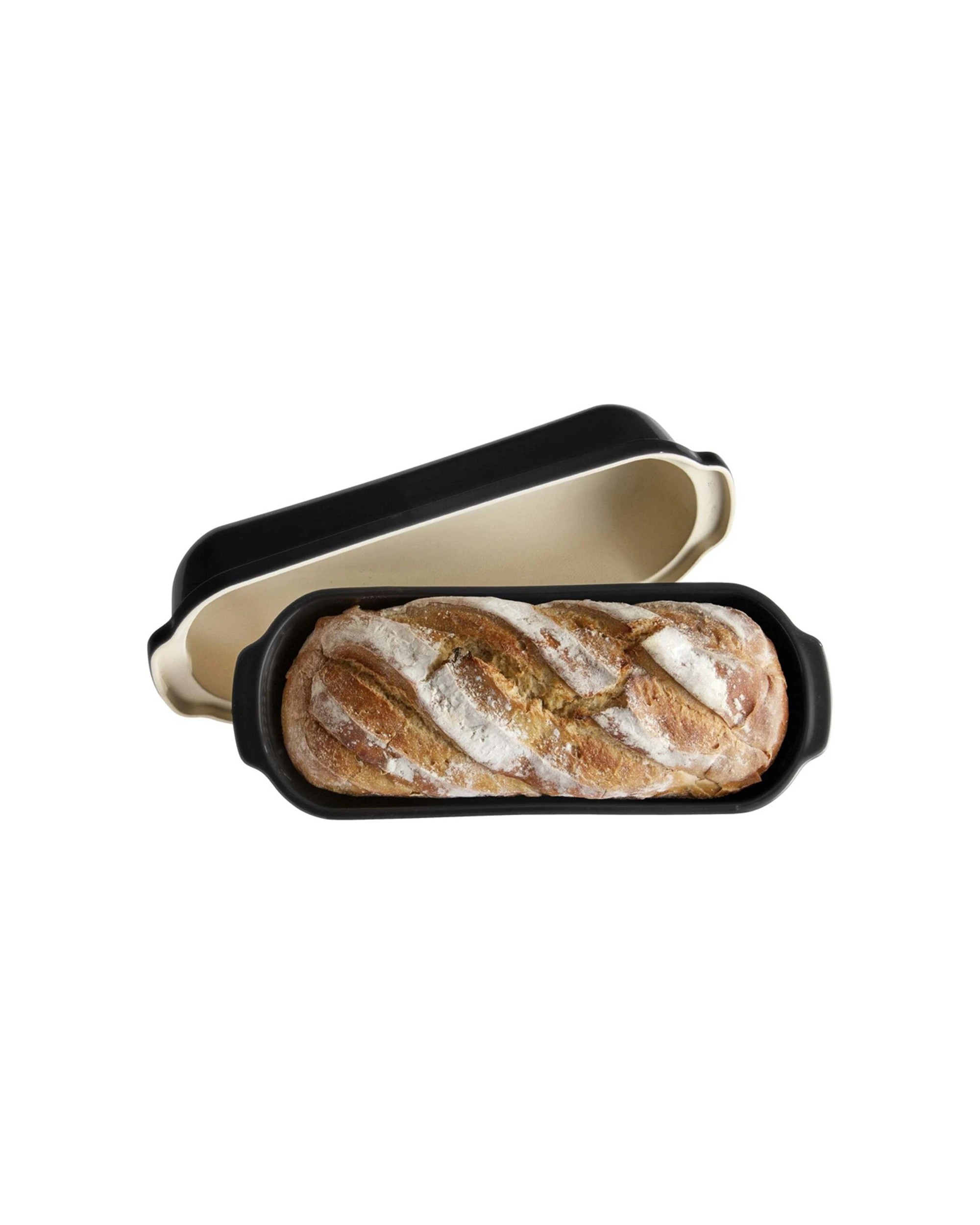 7 Emile Henry 39cm Ceramic Bread Loaf Baker Dish Oven Baking Rect Lrge Charcoal
 - Charcoal, 7 of 7