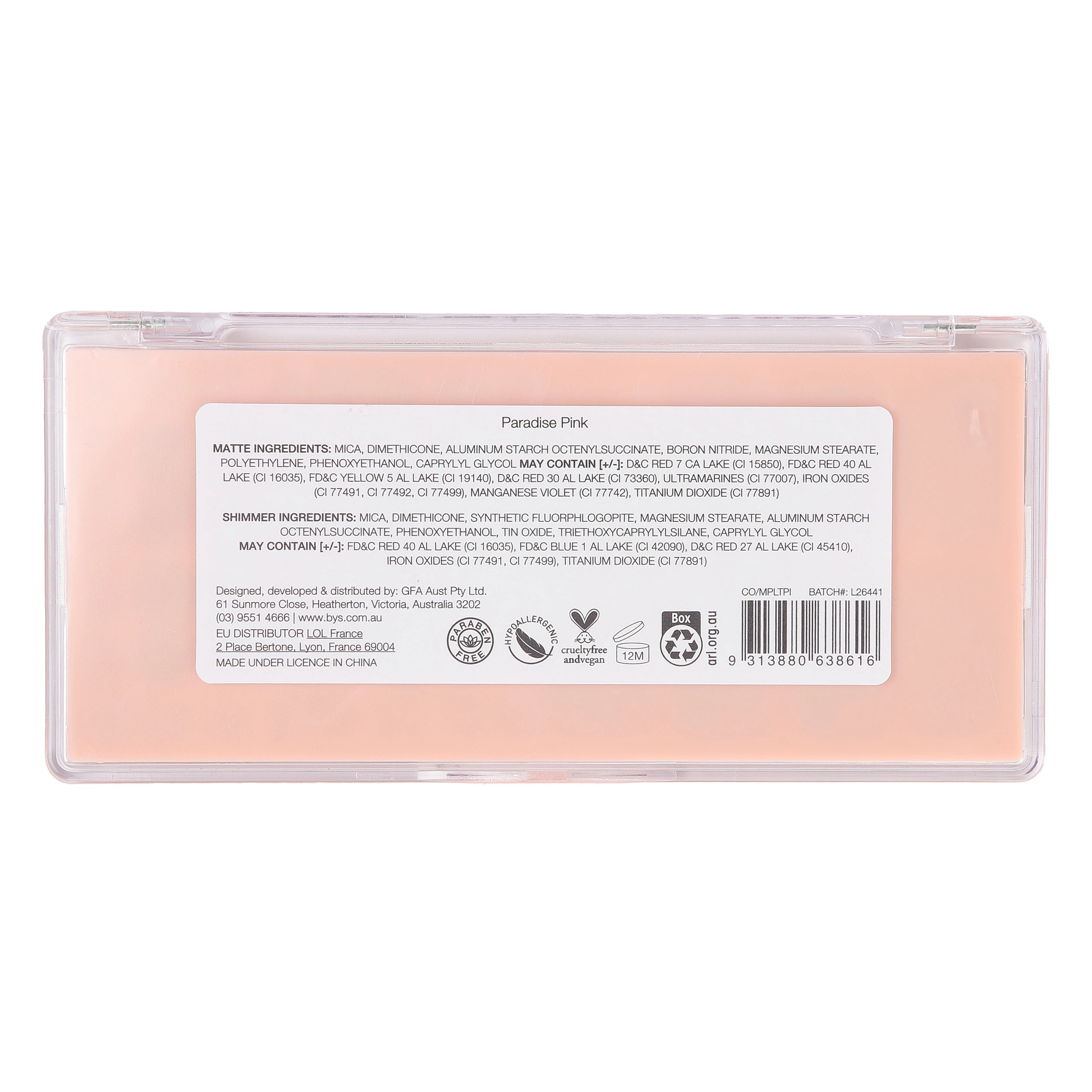 4 BYS 10 Shades Face Palette - Paradise Pink, 4 of 4