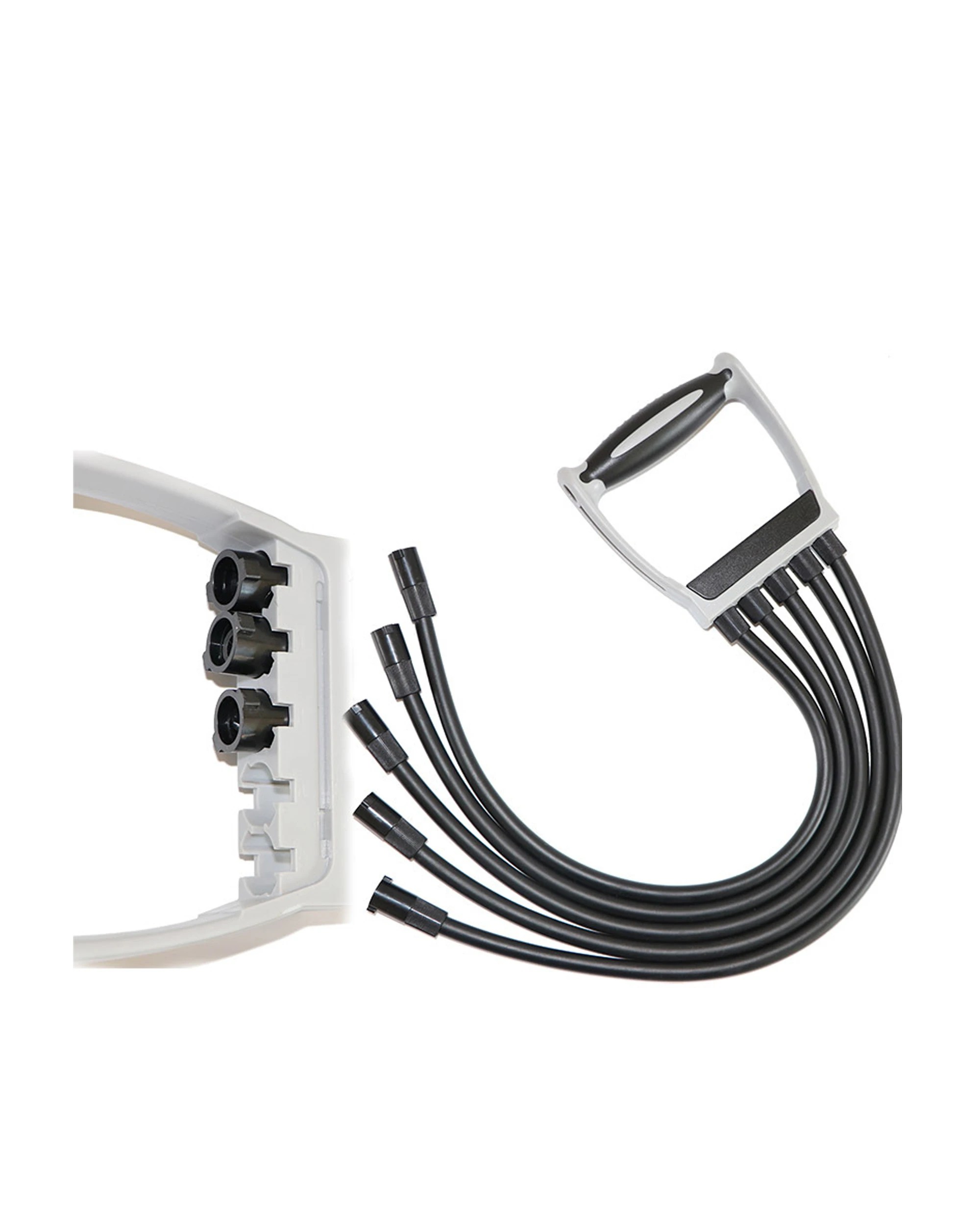 3 TODO Rubber Gym Strength Trainer Resistance Band Pull strap rope 100Kg Tension - Black, 3 of 4