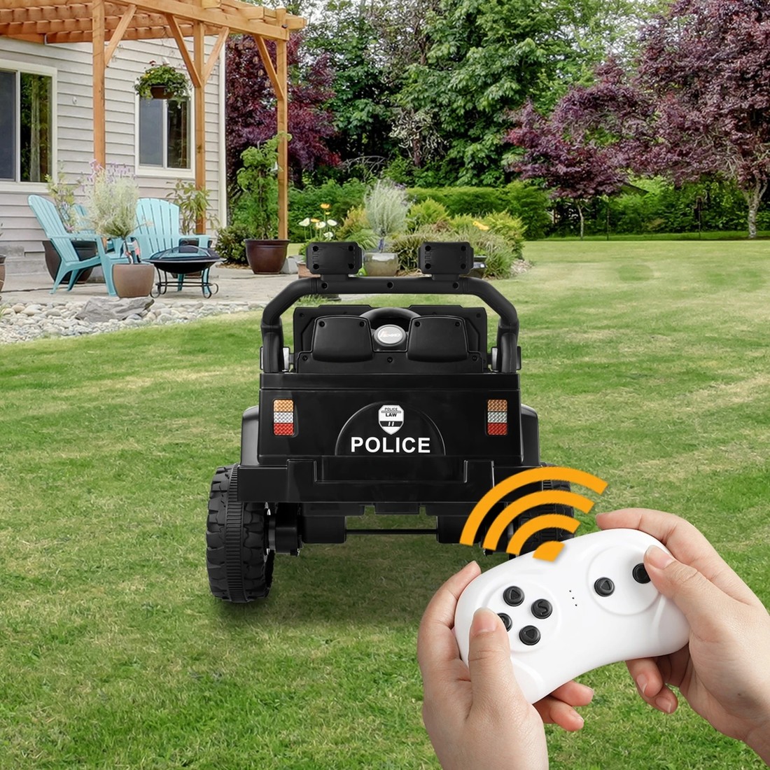 9 Mazam Kids Police Ride On Car Jeep 12v Electric Toy Remote Control Battery Cars
 - Multi, 9 of 10