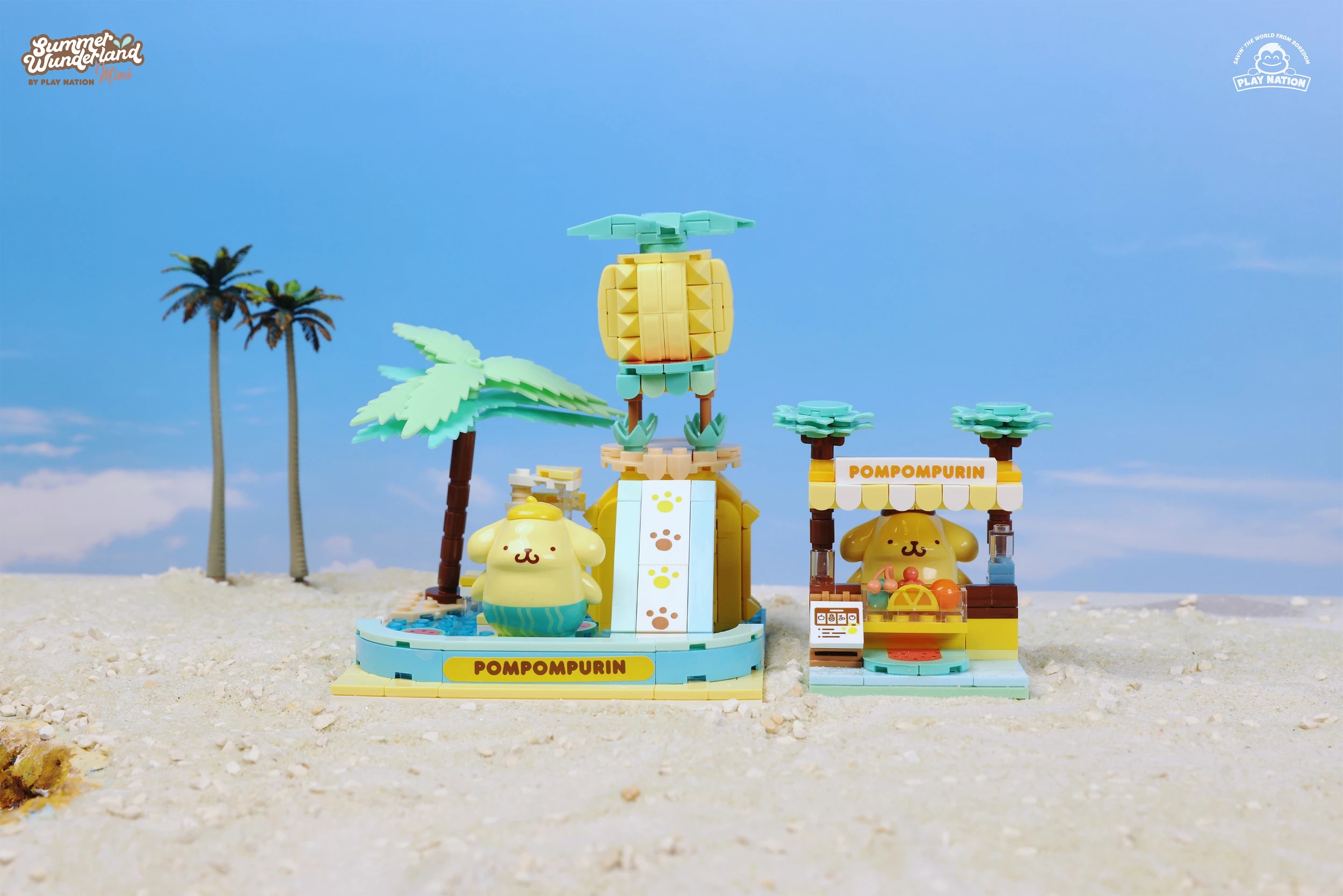 2 Hello Kitty - Yume Blocks Summer Wunderland- Pompompurin Water Slide - Multi, 2 of 5