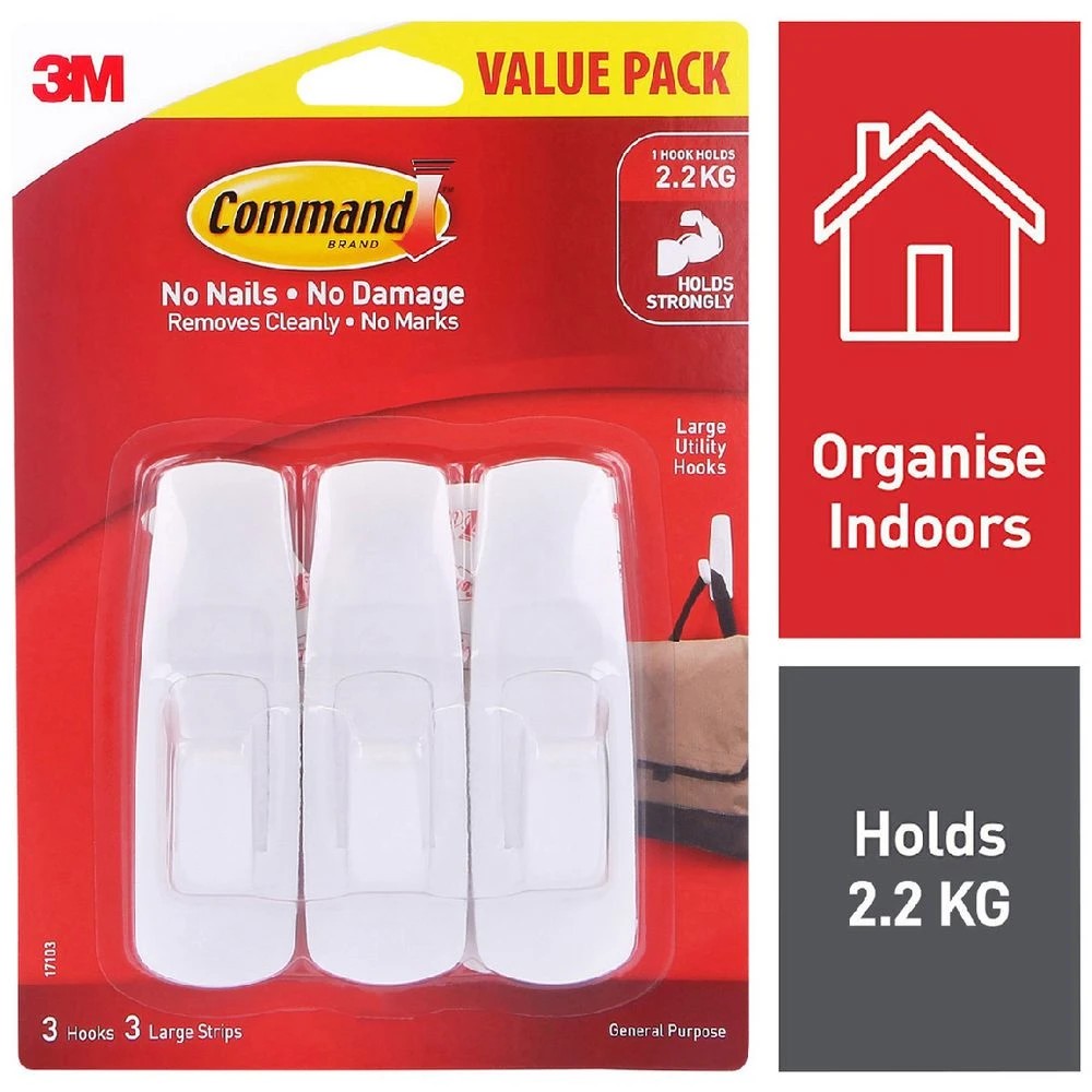 1 3M Command Hooks Value Pack Large, 1 of 8