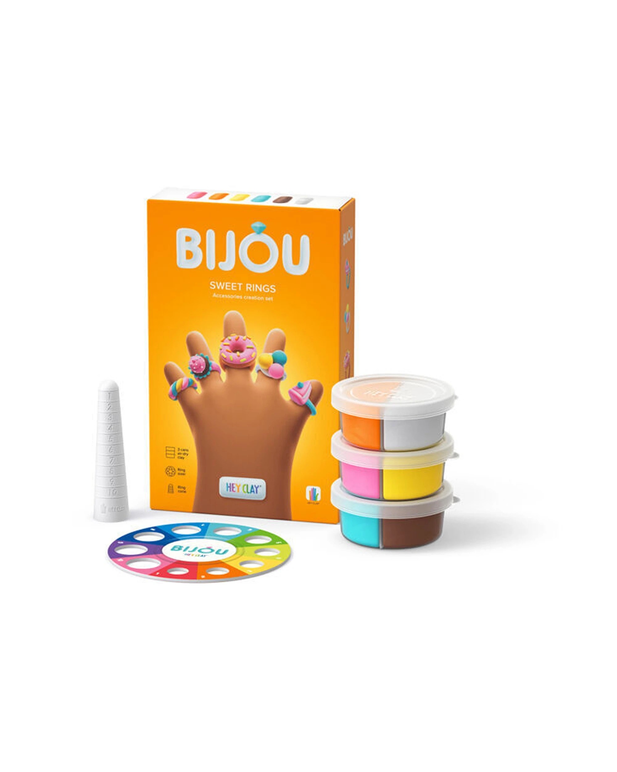 3 Hey Clay Bijou Sweet Rings Modelling Set With 6 Colours & 2 Tools 6PK - Multi, 3 of 7