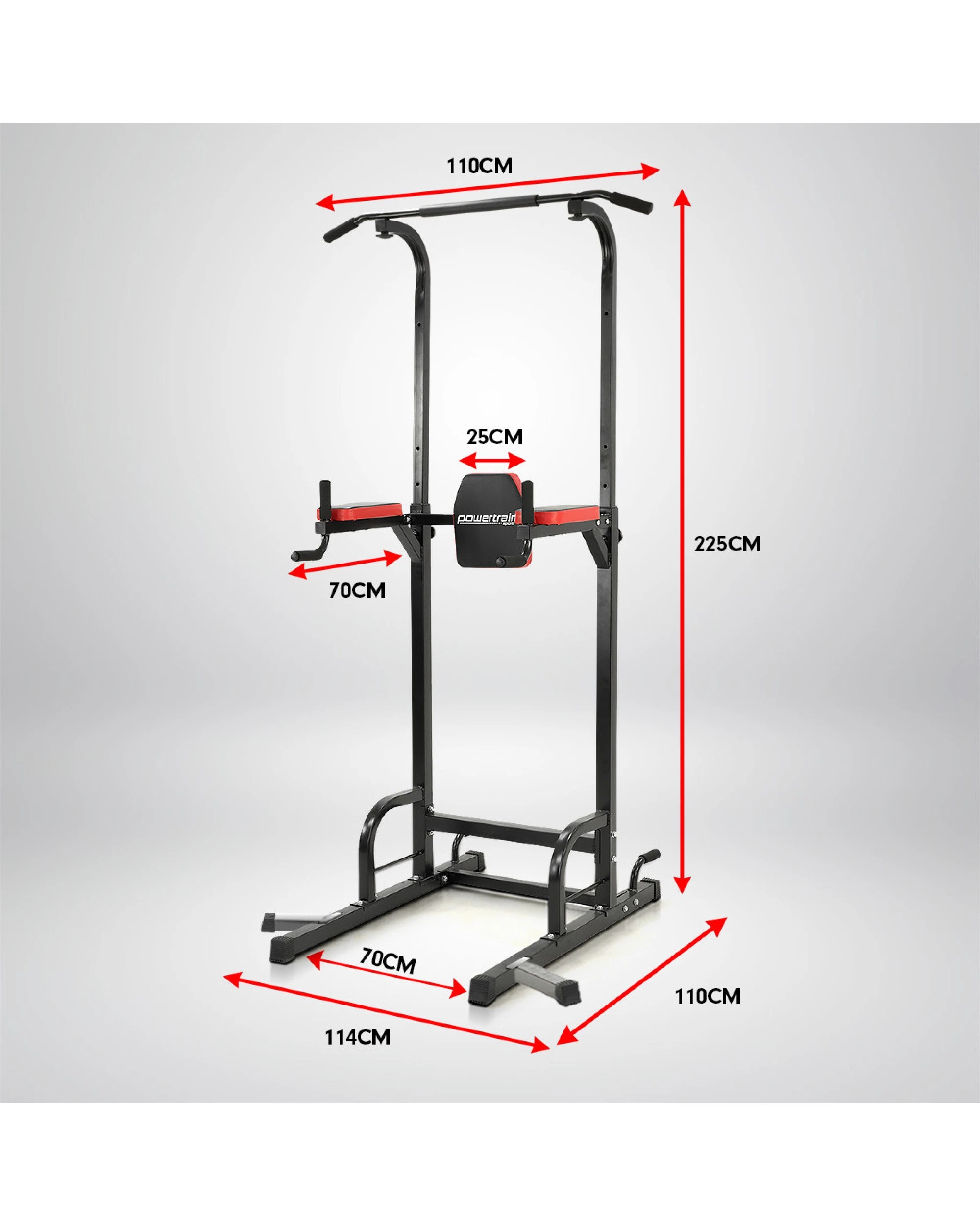 4 Powertrain Power Tower J06 Multifunction Strength Training Station - Black, 4 of 5