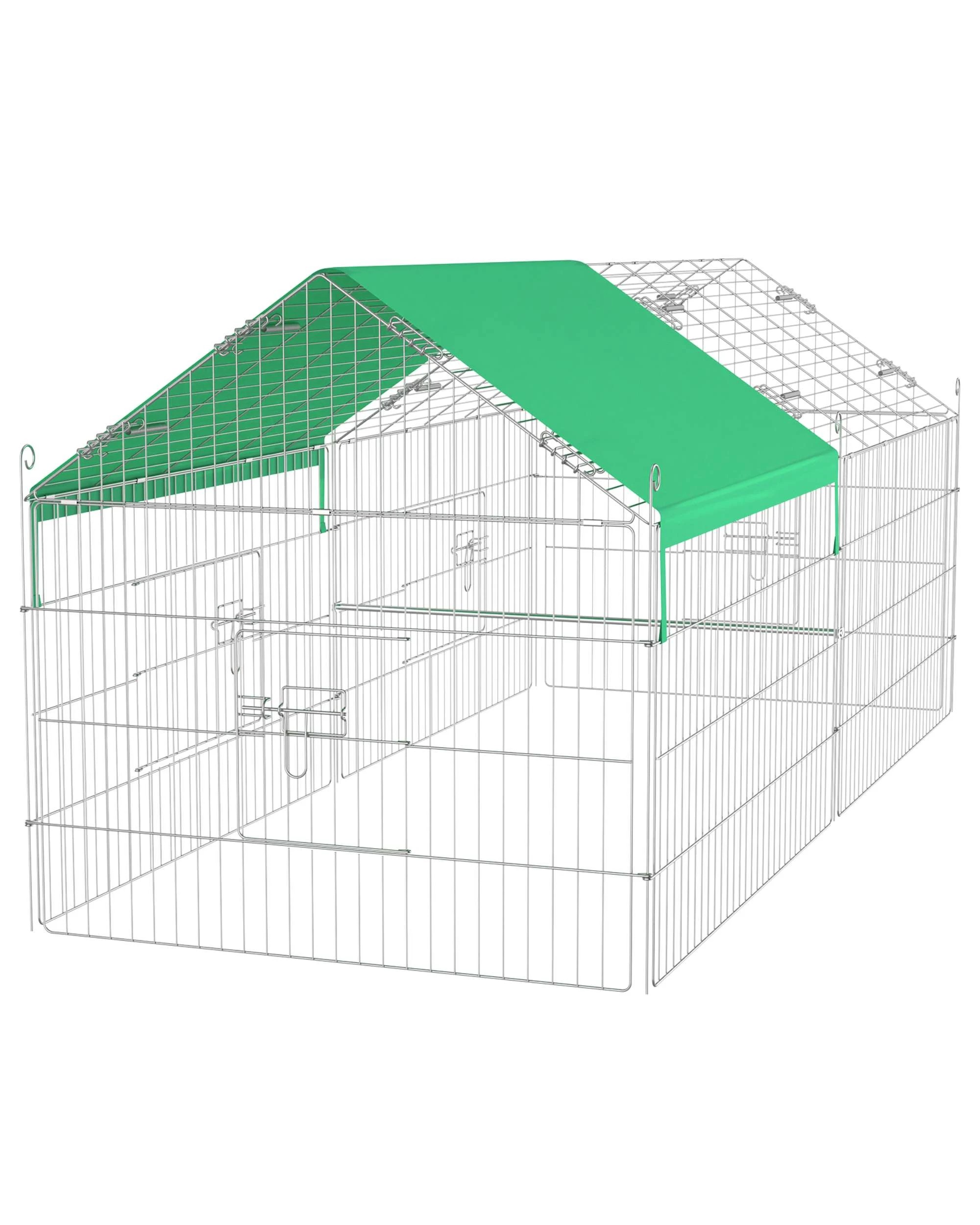 7 Advwin Chicken Coop Rabbit Hutch Chicken Run Cage, 7 of 8