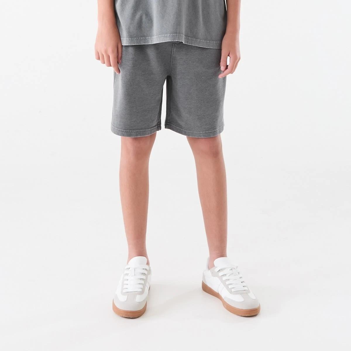 1 Washed Knit Shorts DARK MAGNET, 1 of 6