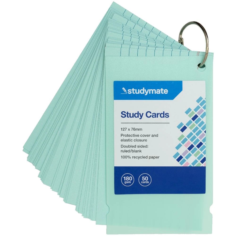 8 Studymate Study Cards Pastel Green 50 Sheets, 8 of 9
