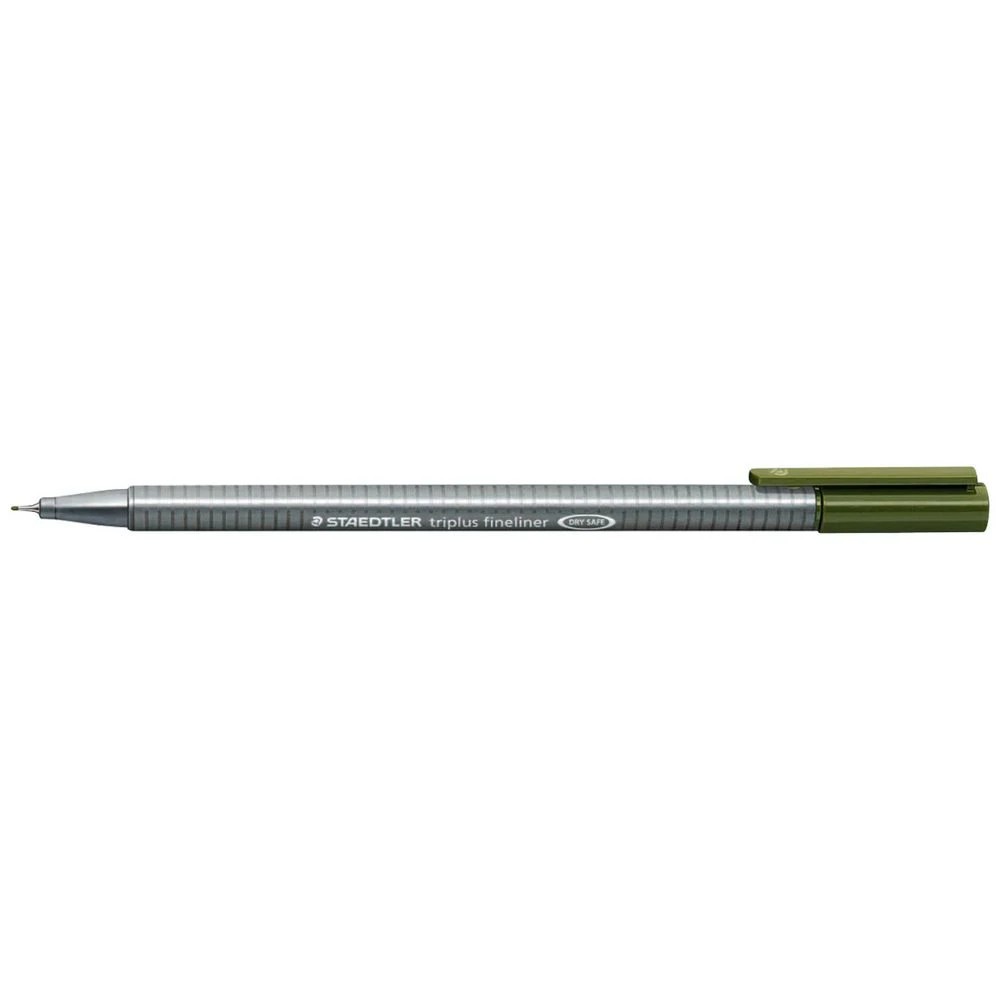 1 Staedtler Triplus 0.3mm Fineliner Olive Green, 1 of 6