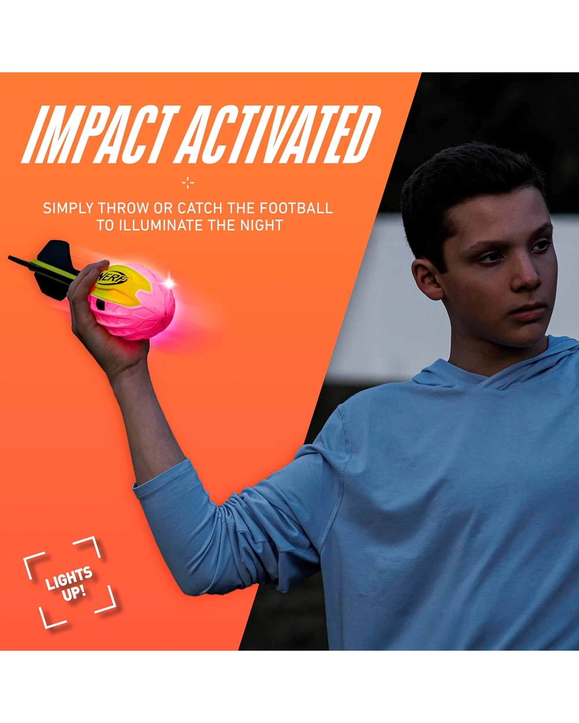 6 Nerf Lightstrike Vortex Colour Changing Football, 6 of 9