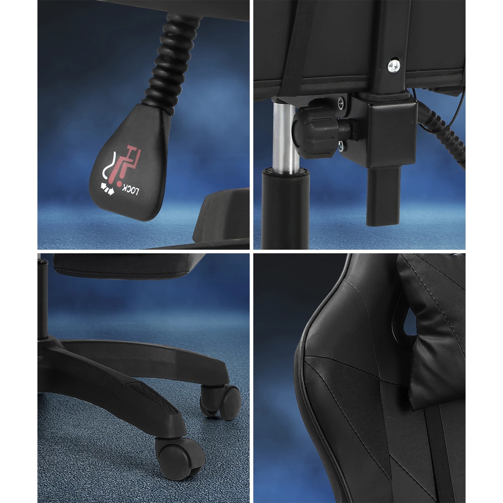 7 Oikiture Massage Gaming Office Chair Recliner
 - Black, 7 of 10