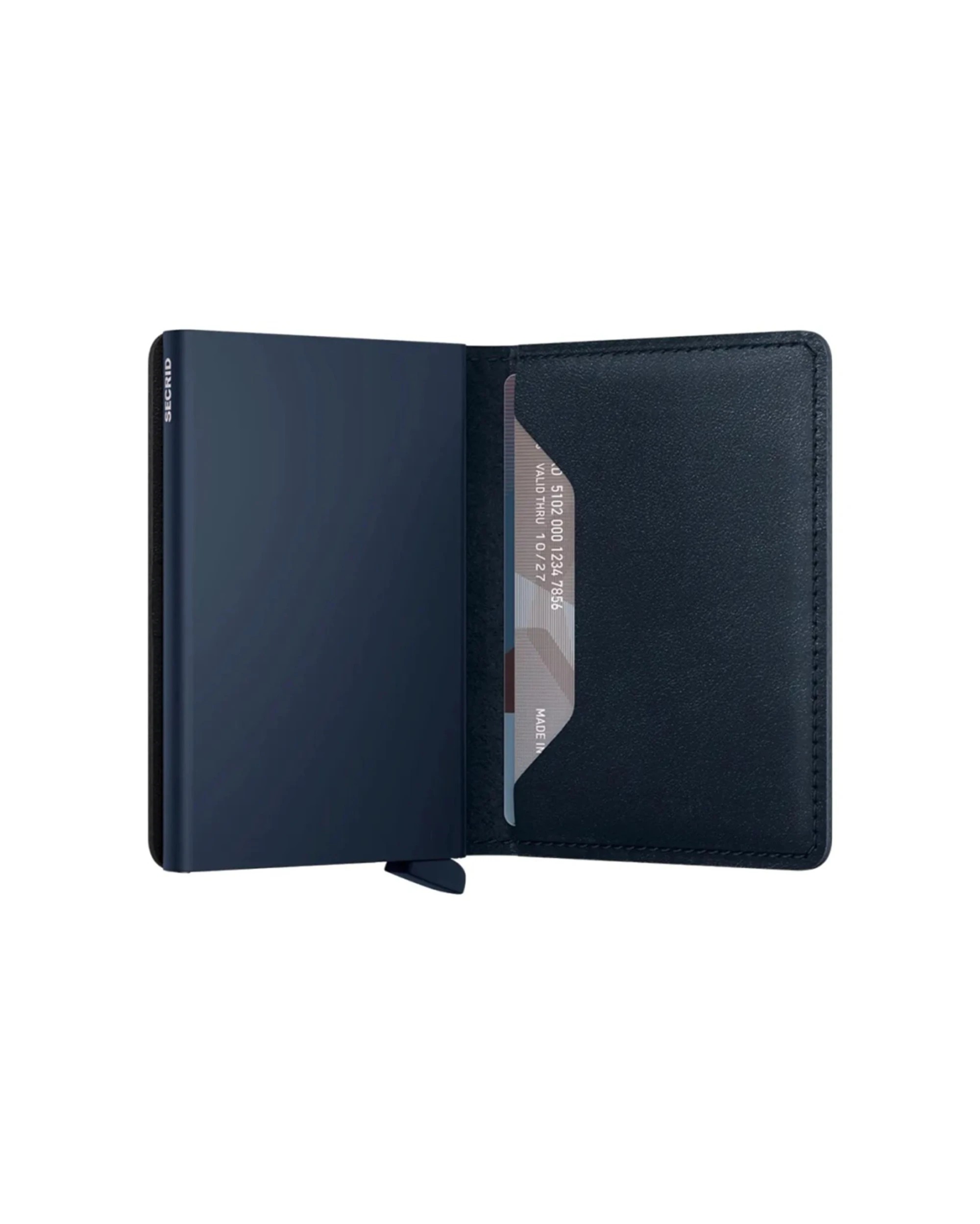 3 Secrid Slimwallet Compact RFID Travel Wallet Card Holder Navy - Blue, 3 of 5