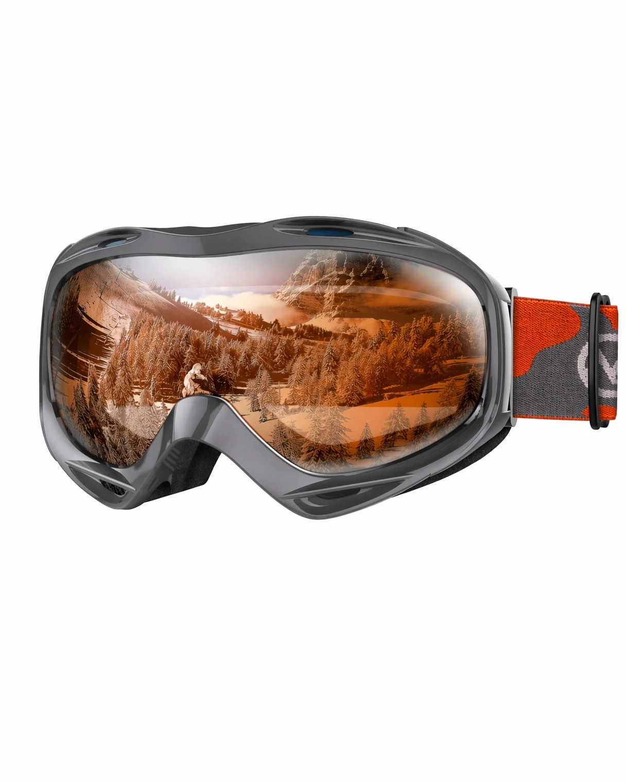 1 OutdoorMaster Adult Youth OTG Anti-Fog UV400 Goggles for Ski Snowboard - Purple, 1 of 9