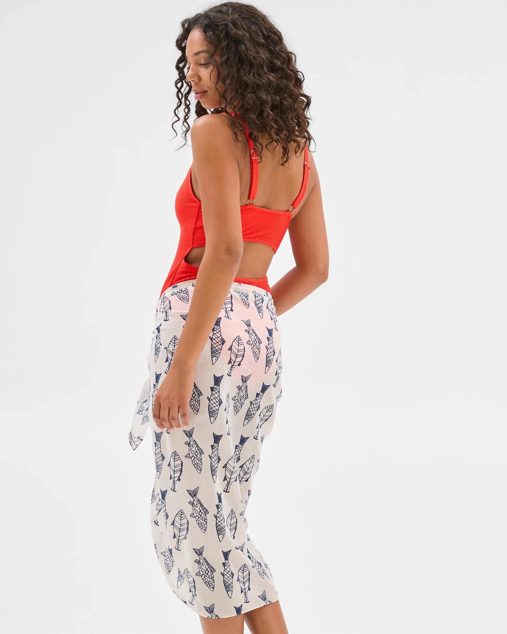 4 Target Beach Sarong with Bag BLUE FISHES, 4 of 6