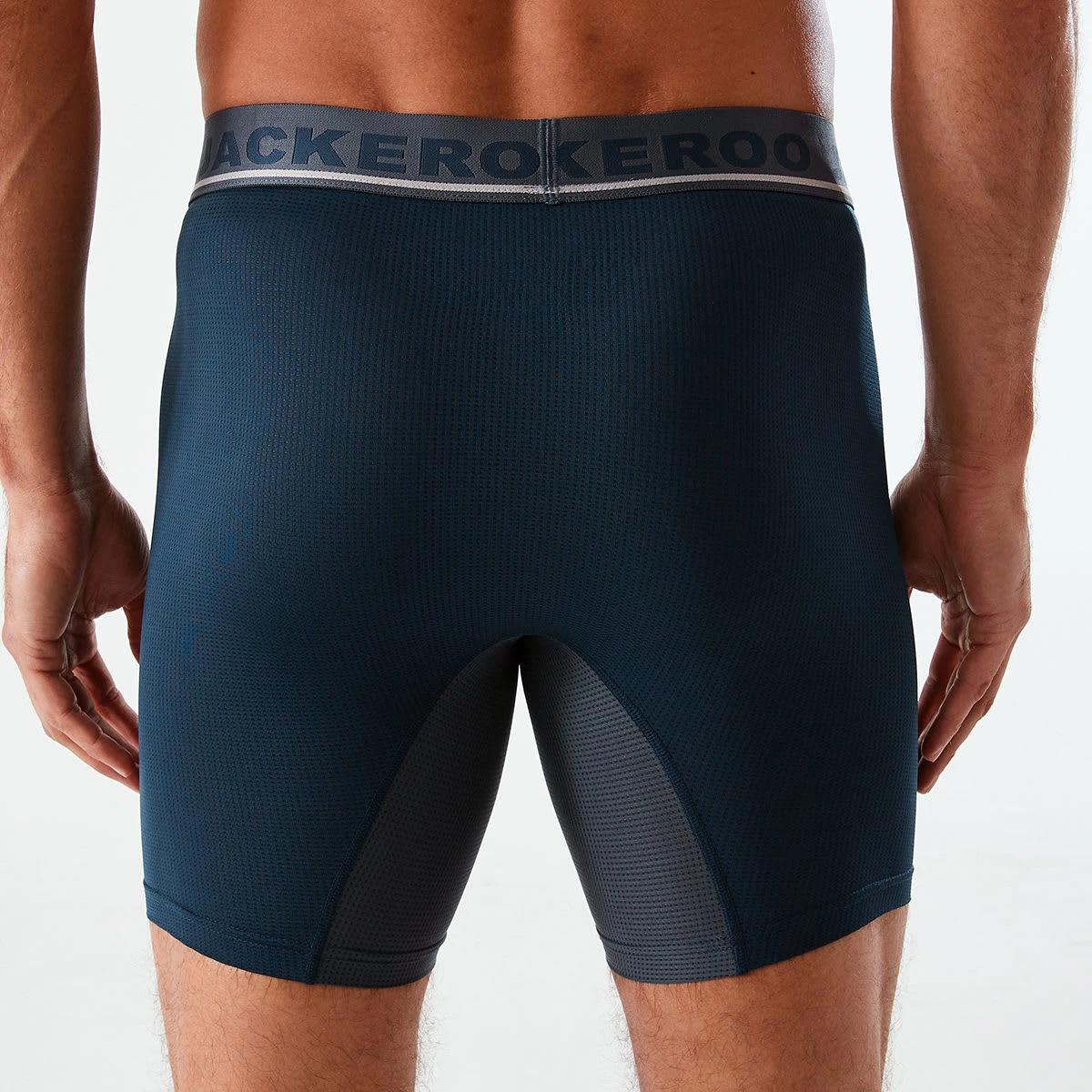6 3 Pack Jackeroo Mid Length Mesh Trunks NAVY, 6 of 8