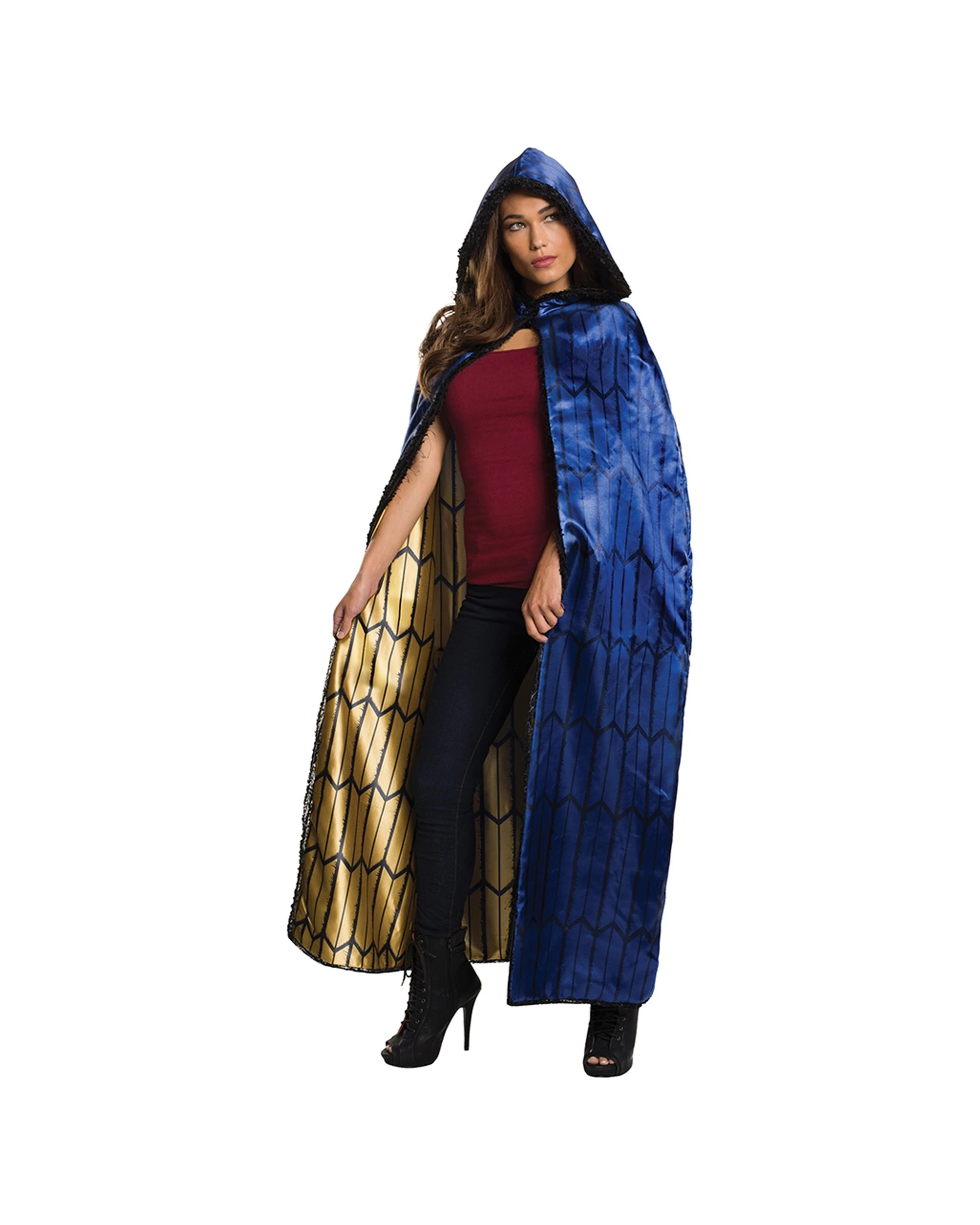 1 DC Comics Wonder Womens Deluxe Satin Cape Adult Costume - Multi, 1 of 3