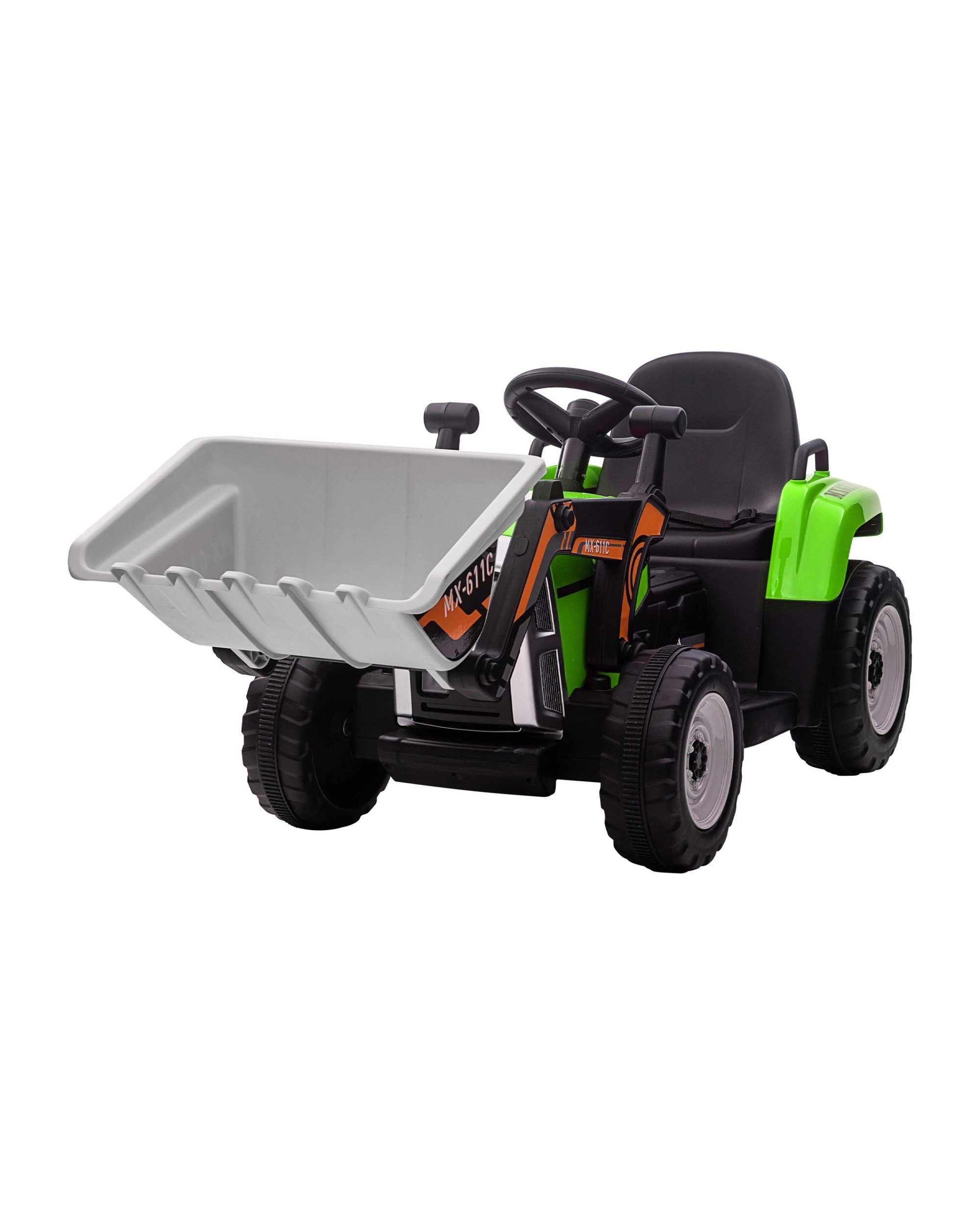 1 Kahuna MX-611C Kids Electric Ride On Car Tractor Digger Loader Grey, 1 of 10