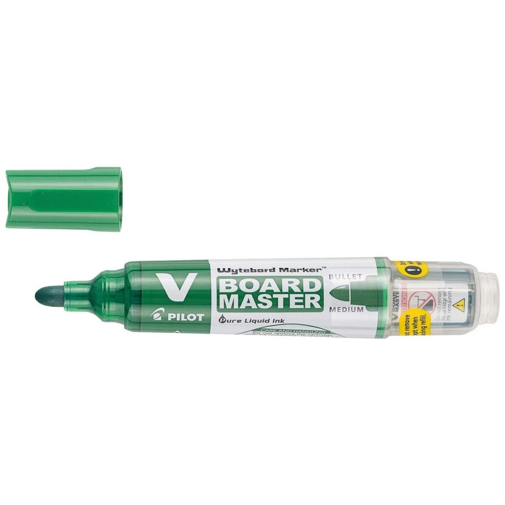 2 PILOT VBoard Master Whiteboard Marker Bullet Green, 2 of 6