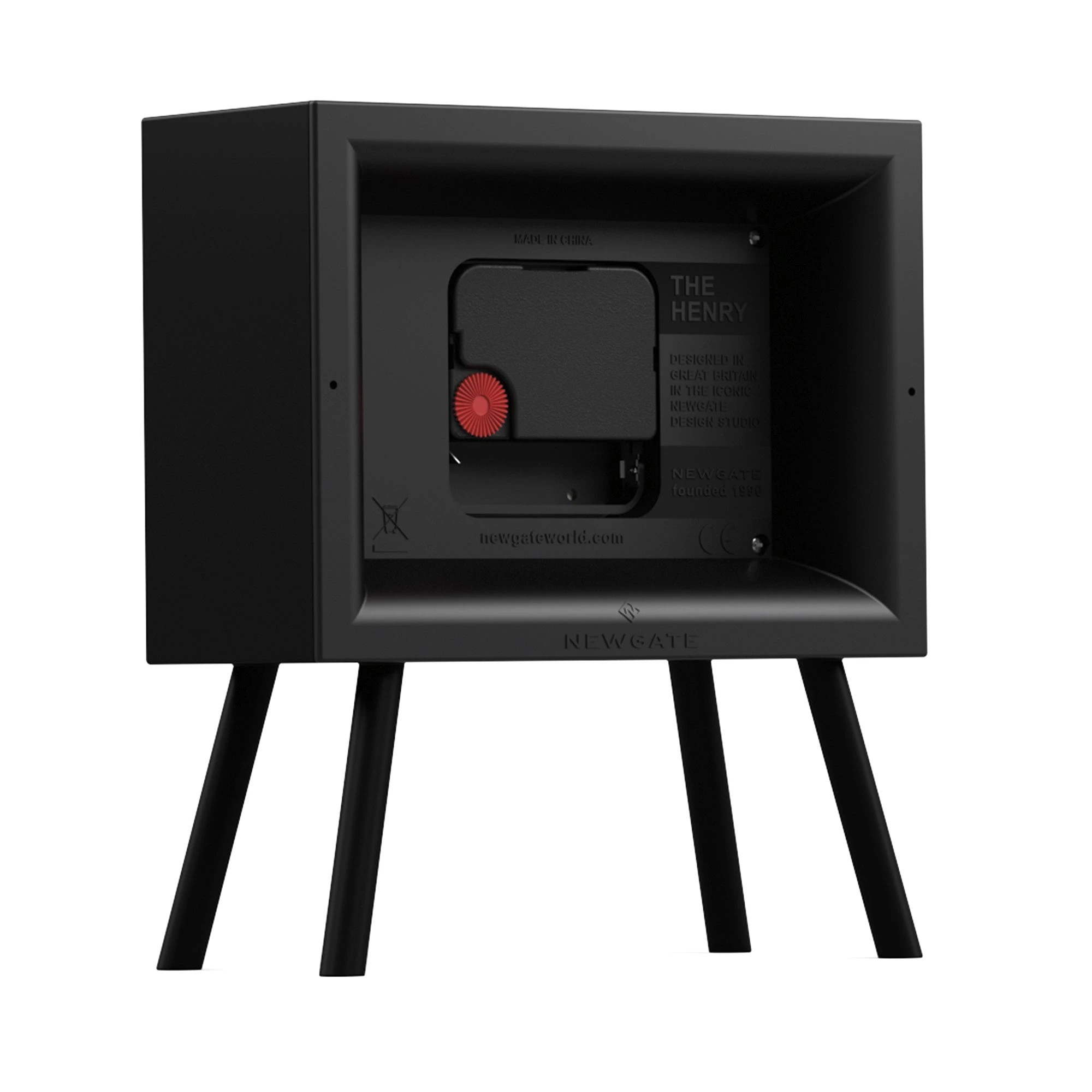 4 Newgate Henry Mantel Clock Neutral Mono Ii Dial - Black, 4 of 4