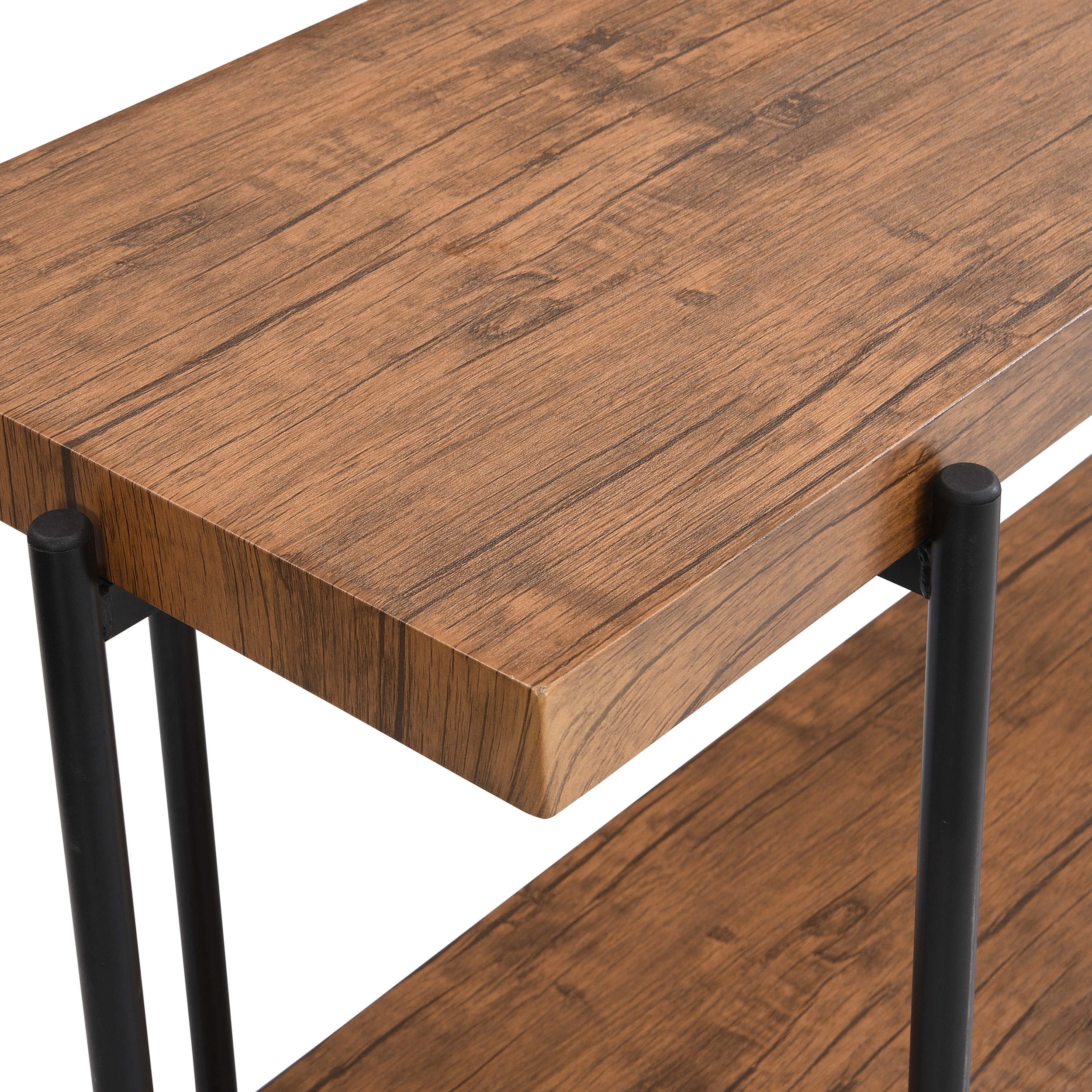 6 IHOMDEC Extra Long Console Sofa Table - Brown, 6 of 10