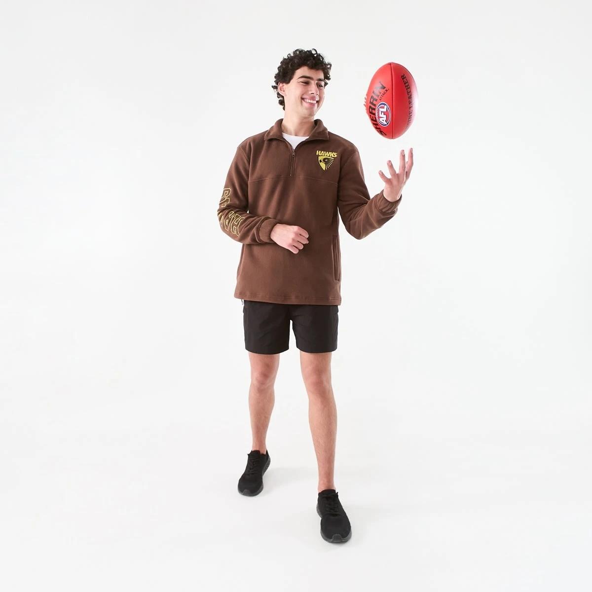 1 Official AFL Adult Polar Fleece Top Hawthorn, 1 of 9