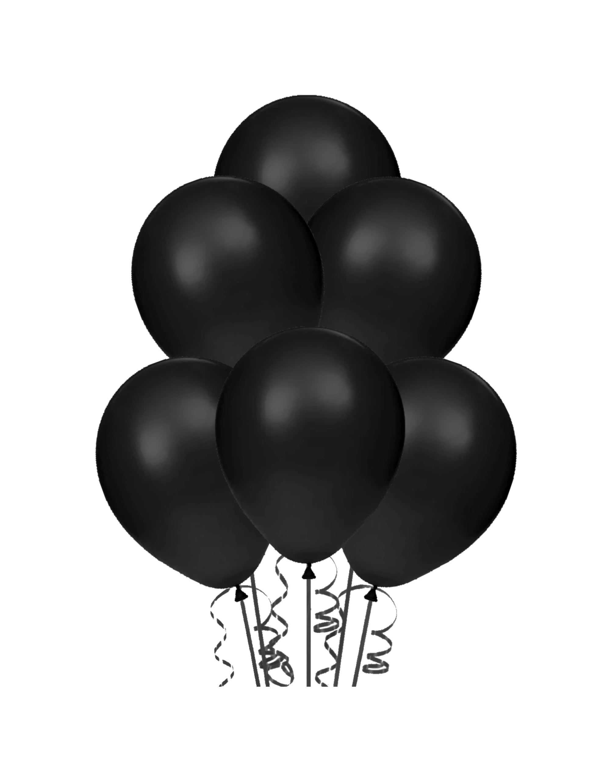 1 Alpen Black Party Balloons 25cm Pack of 15 - Black, 1 of 1