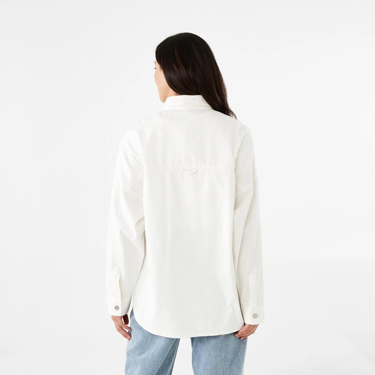4 Long Sleeve Denim Shirt Ecru, 4 of 9