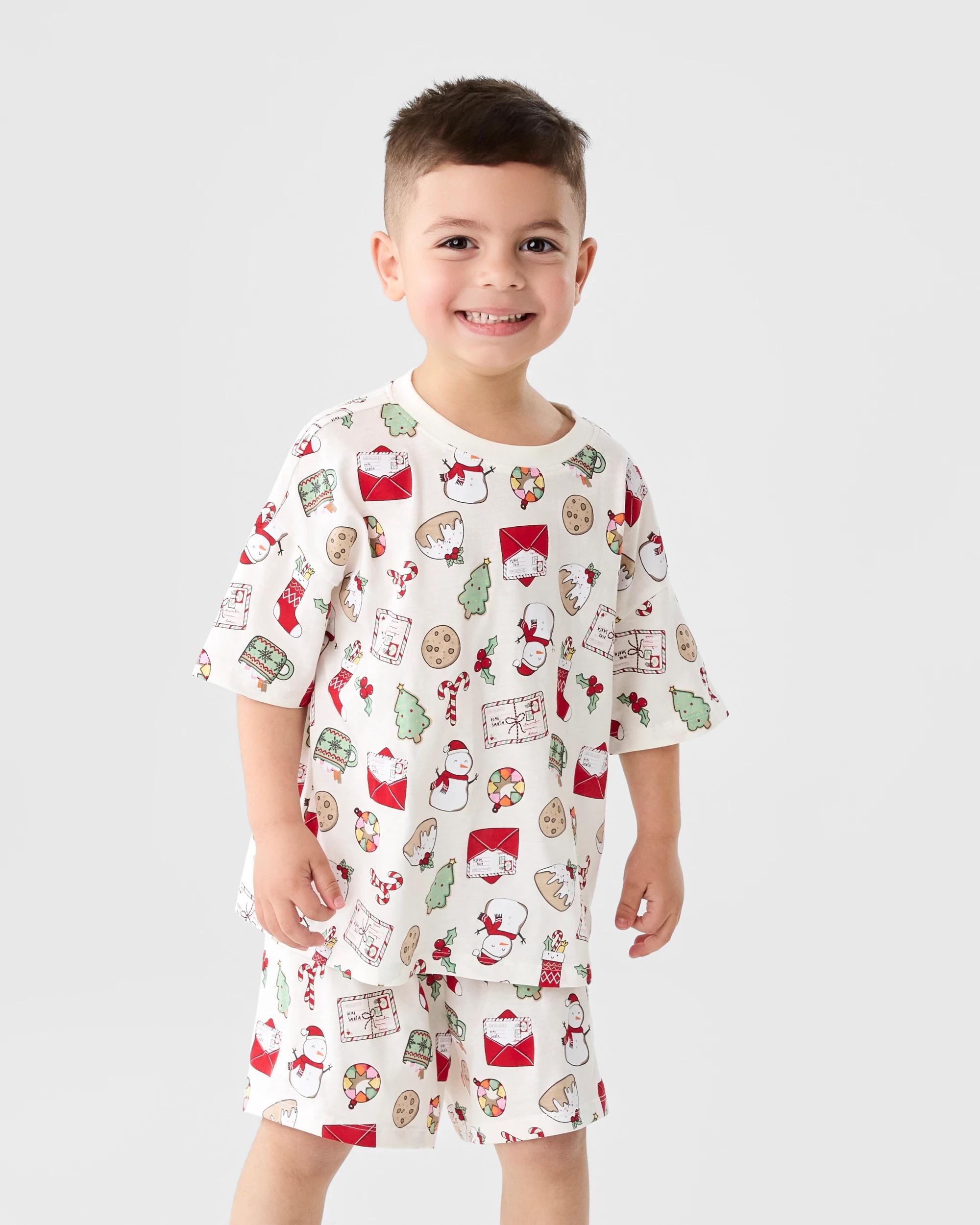 1 Family Matching Christmas Icons Wishing Tree Younger Kids Pyjama Set Xmas Icons, 1 of 10