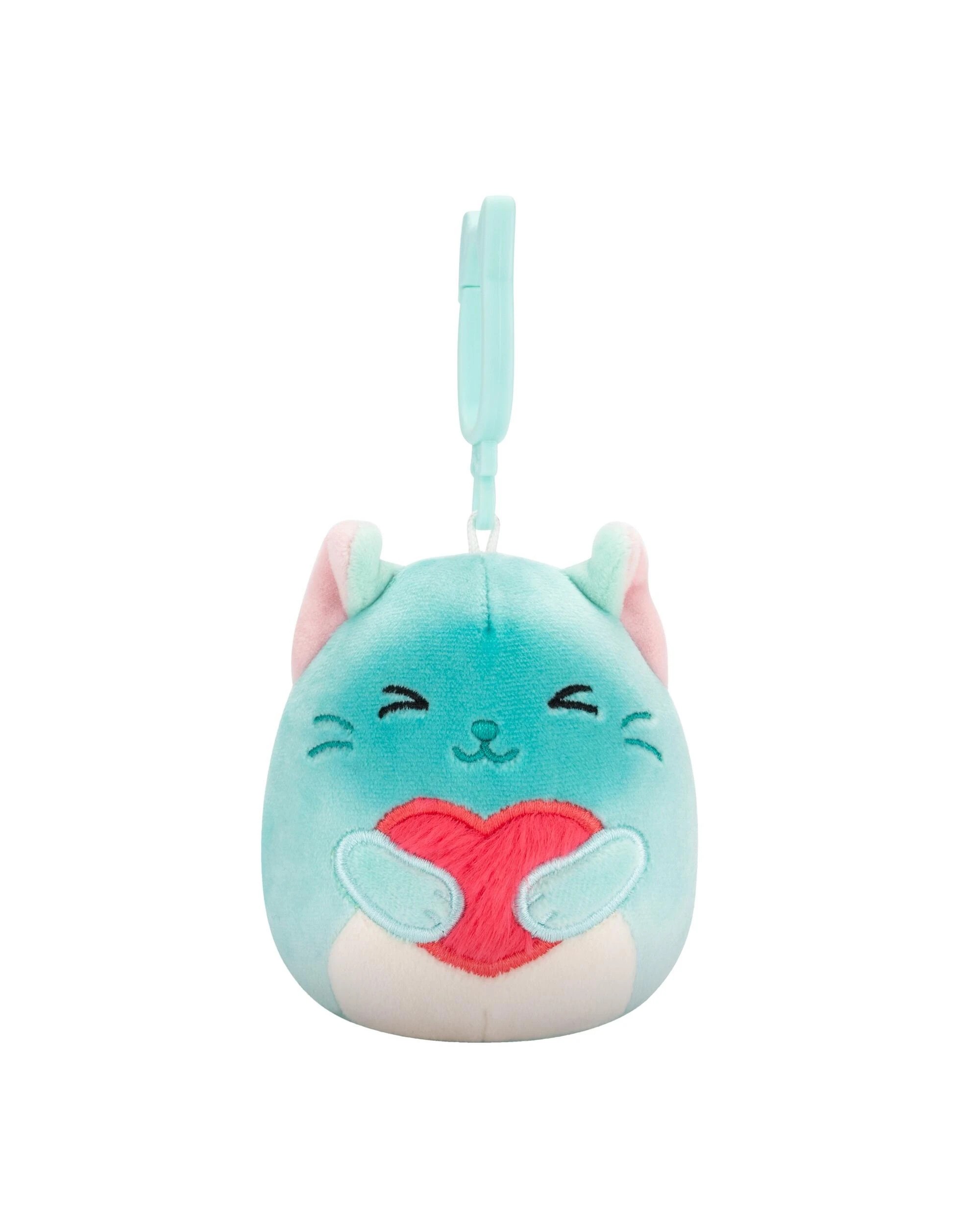 1 Squishmallows Valentines Sigrid the Siamese Cat 3.5 inch Clip-On Plush - Blue, 1 of 6