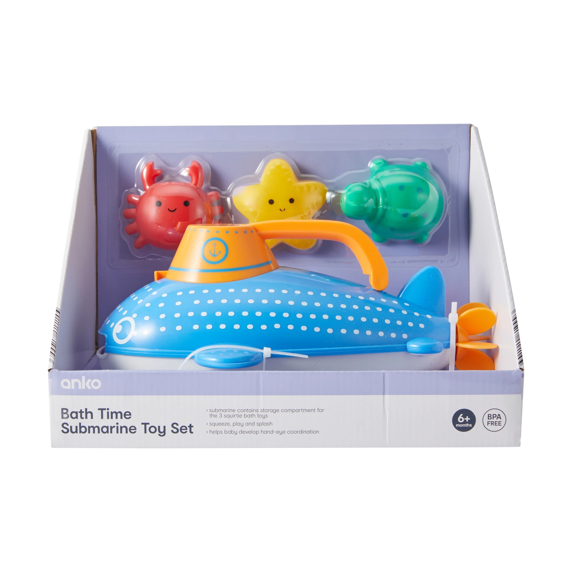 4 Bath Time Submarine Toy Set, 4 of 5